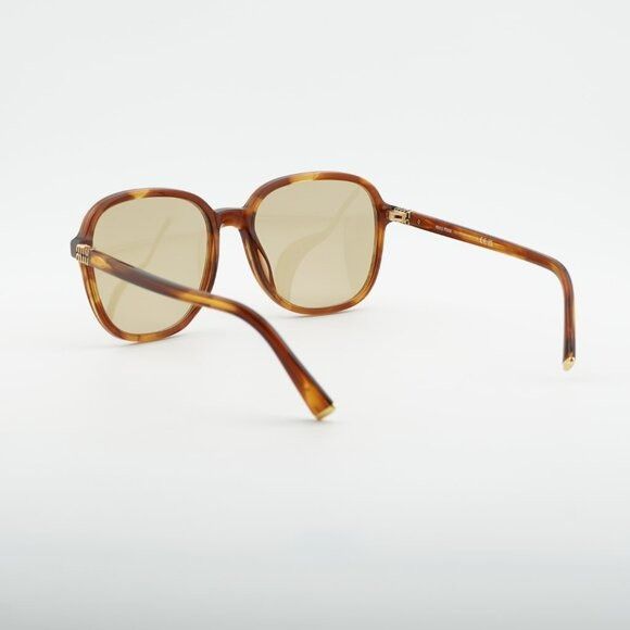 Miu Miu Miu Miu MUB01S 26E10R Sunglasses Havana Square Frame Size ONE SIZE - 4 Thumbnail