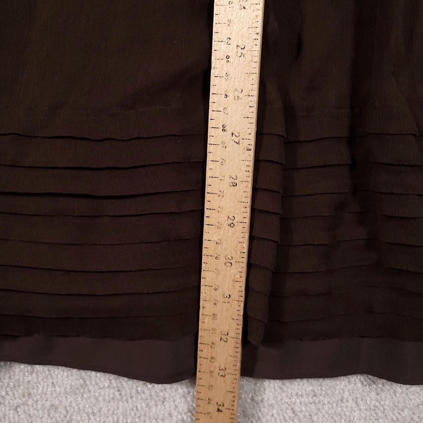 J.Crew J.CREW Silk Chiffon Dress Women's 6 Brown Zip Sleeveless Bridesmaid Cocktail Silk Chiffon Dress Knee Length Empire Waist Vintage: No Size M / US 6-8 / IT 42-44 - 7 Thumbnail