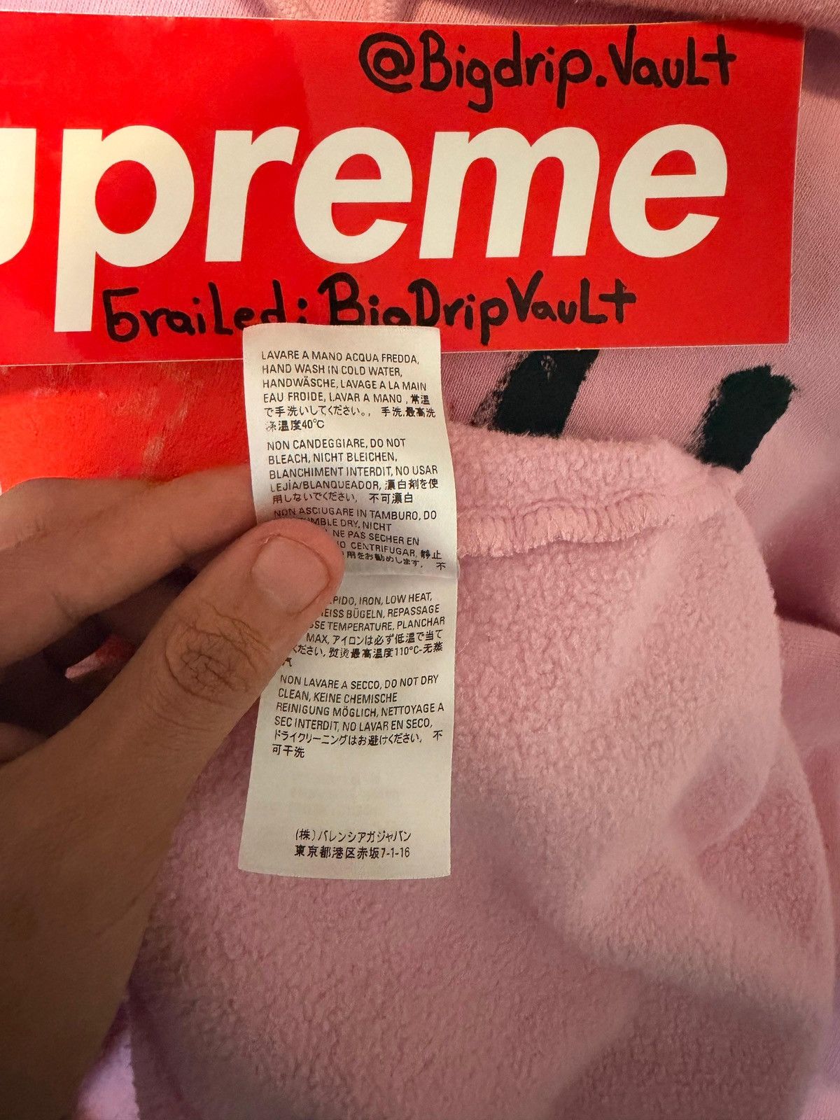 Balenciaga I Love You-Pink Balenciaga Distressed hoodie Size US XS / EU 42 / 0 - 8 Thumbnail