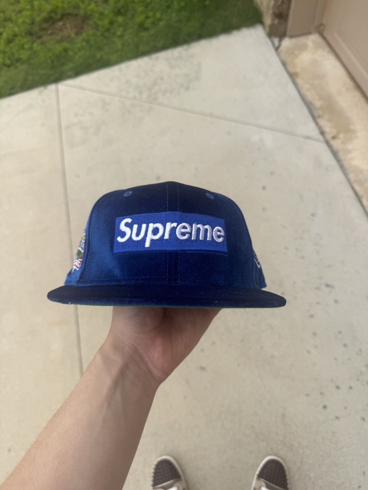 Supreme Velour Box Logo New Era | Grailed