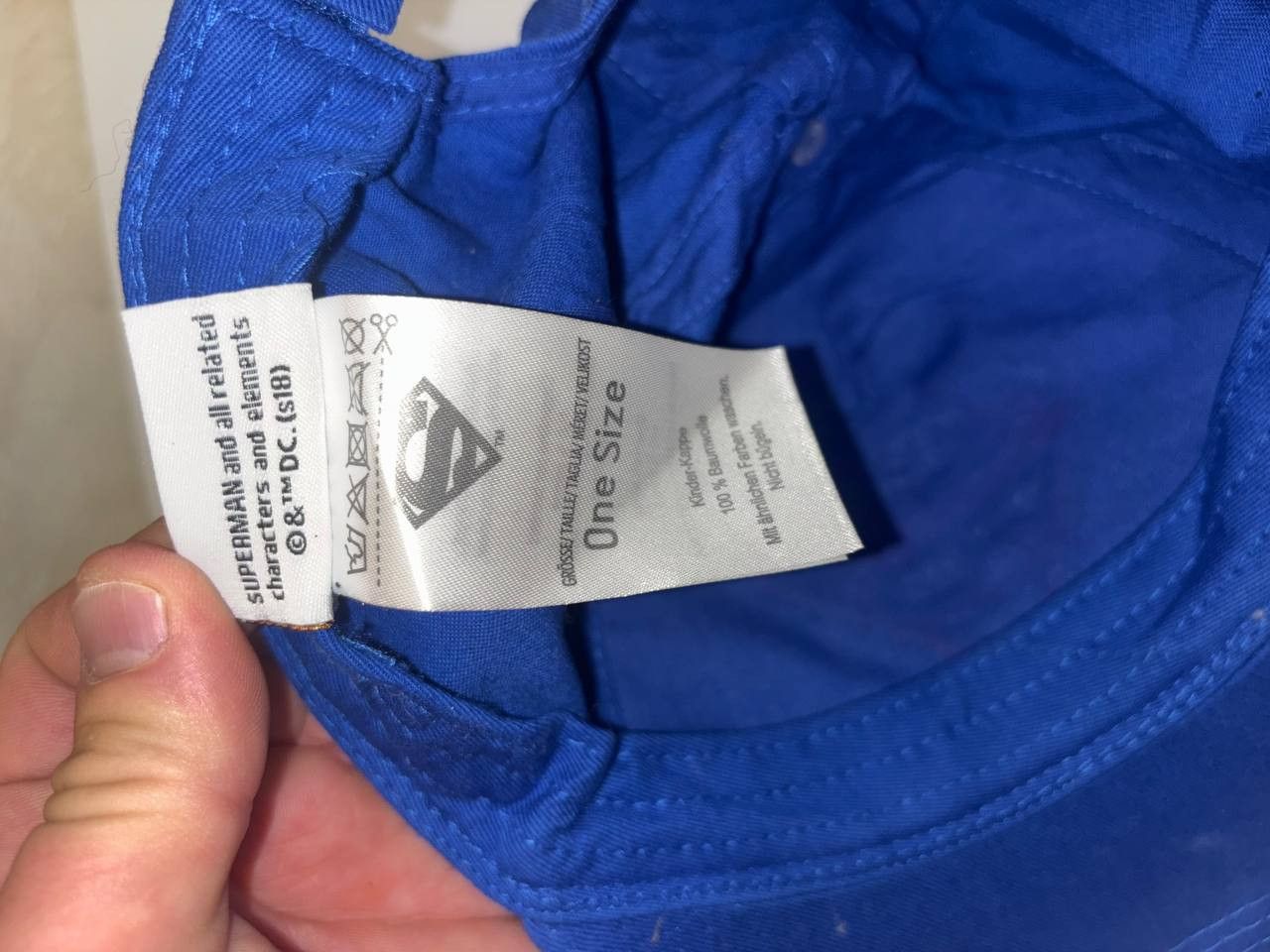 Vintage 🔥Superman Blue Baseball Cap with Warner Bros Superman Logo Size ONE SIZE - 7 Thumbnail