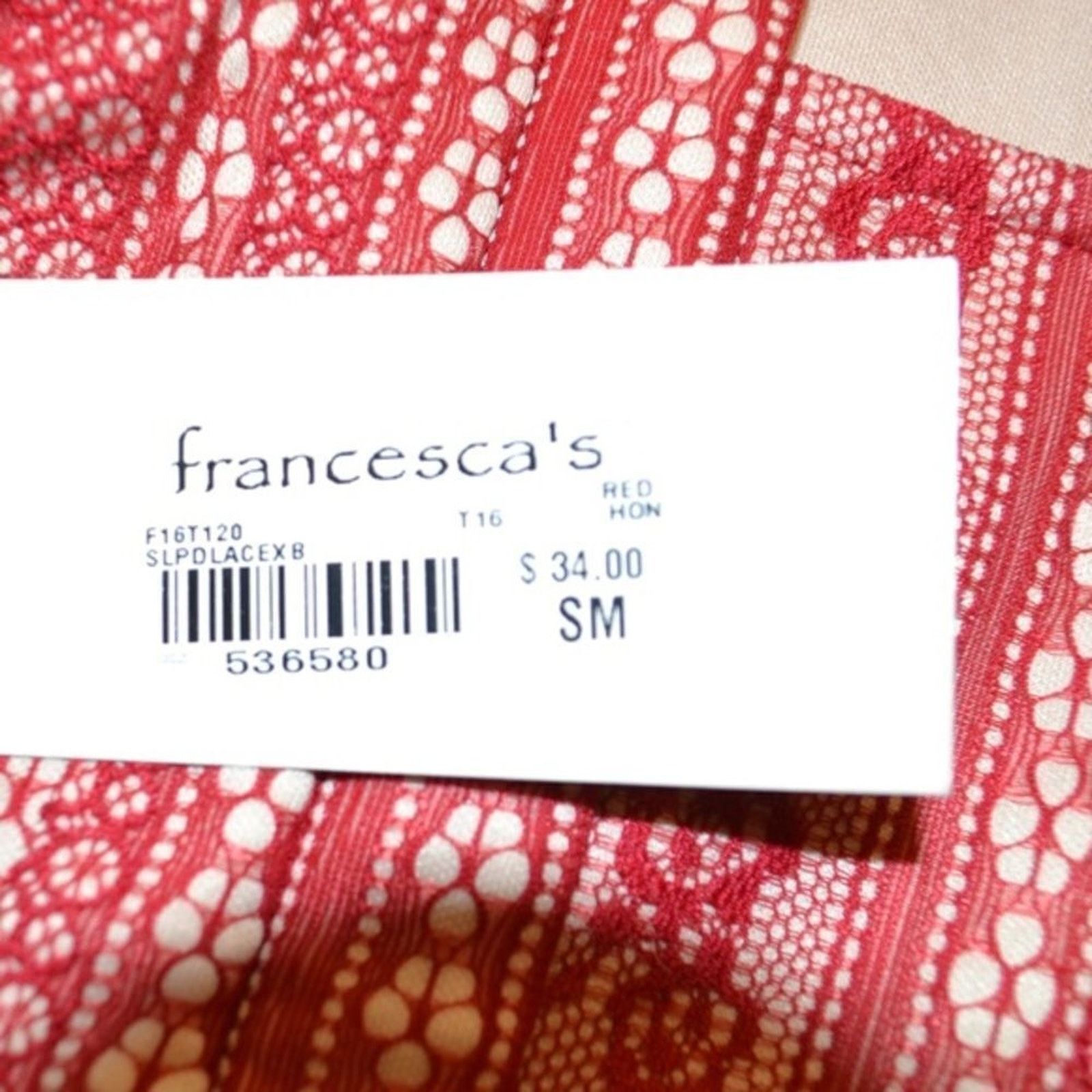 Other Francescas Lace Lattice Back Sleeveless Blouse | Sz S, NWT Size S / US 4 / IT 40 - 5 Thumbnail