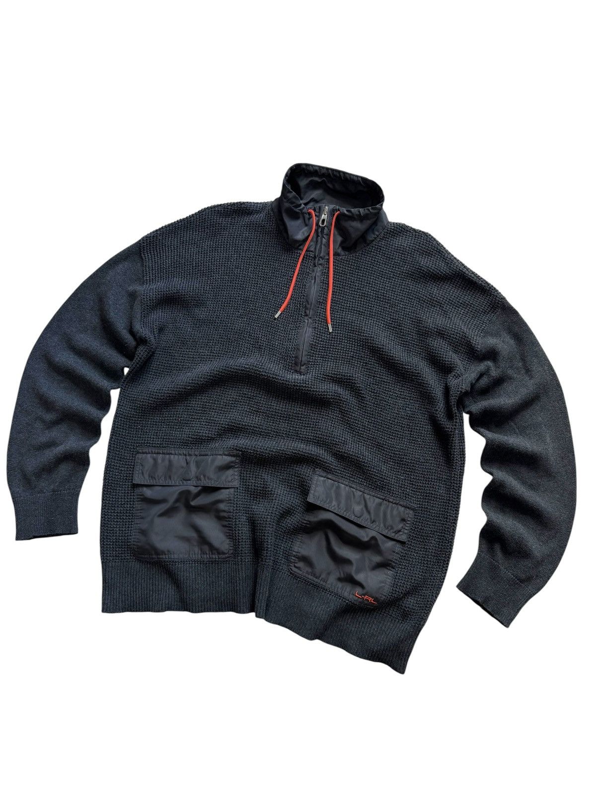 Polo Ralph Lauren Ralph Lauren Sweater Half Zip Nylon Cargo Pocket High Neck Size US L / EU 52-54 / 3 - 1 Thumbnail