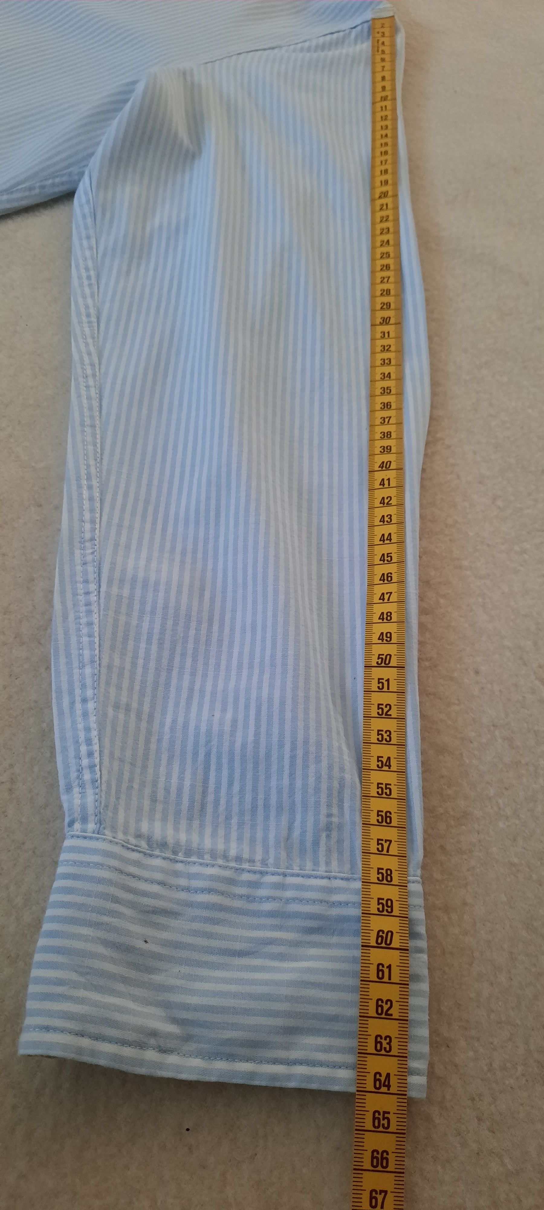 Replay REPLAY Men's Long-Sleeved Shirt, Blue and White Striped, M Size US M / EU 48-50 / 2 - 16 Thumbnail
