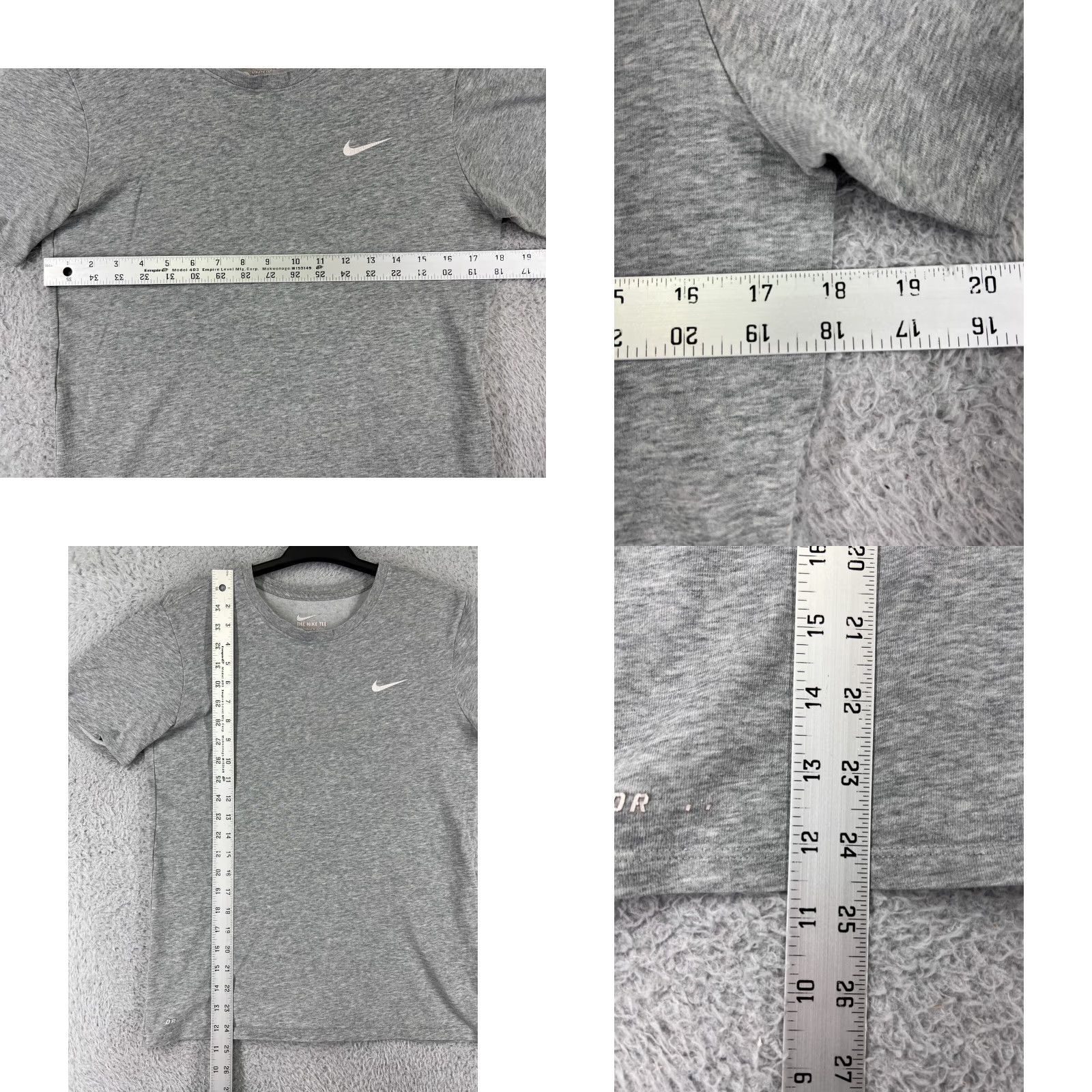 Nike NIKE Shirt Men S Gray Swoosh Logo Short Sleeve Crew Neck Cotton Blend Dri-FIT Size US S / EU 44-46 / 1 - 9 Thumbnail