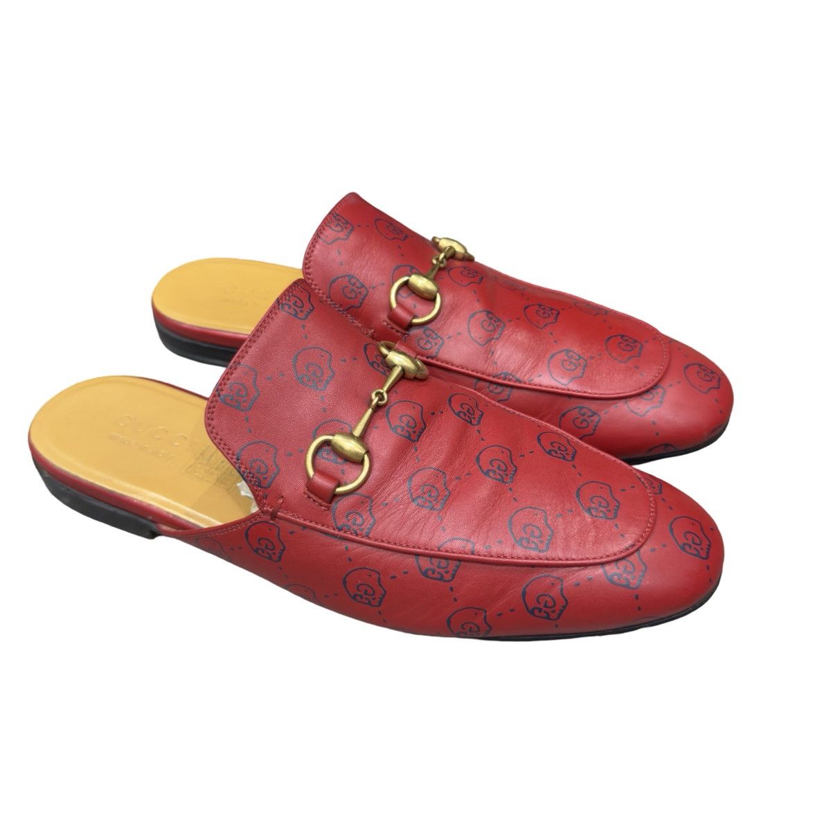 Gucci Gucci Ghost Hamlet Skull Princetown Horsebit Leather Mules Size US 8.5 / EU 41-42 - 2 Thumbnail