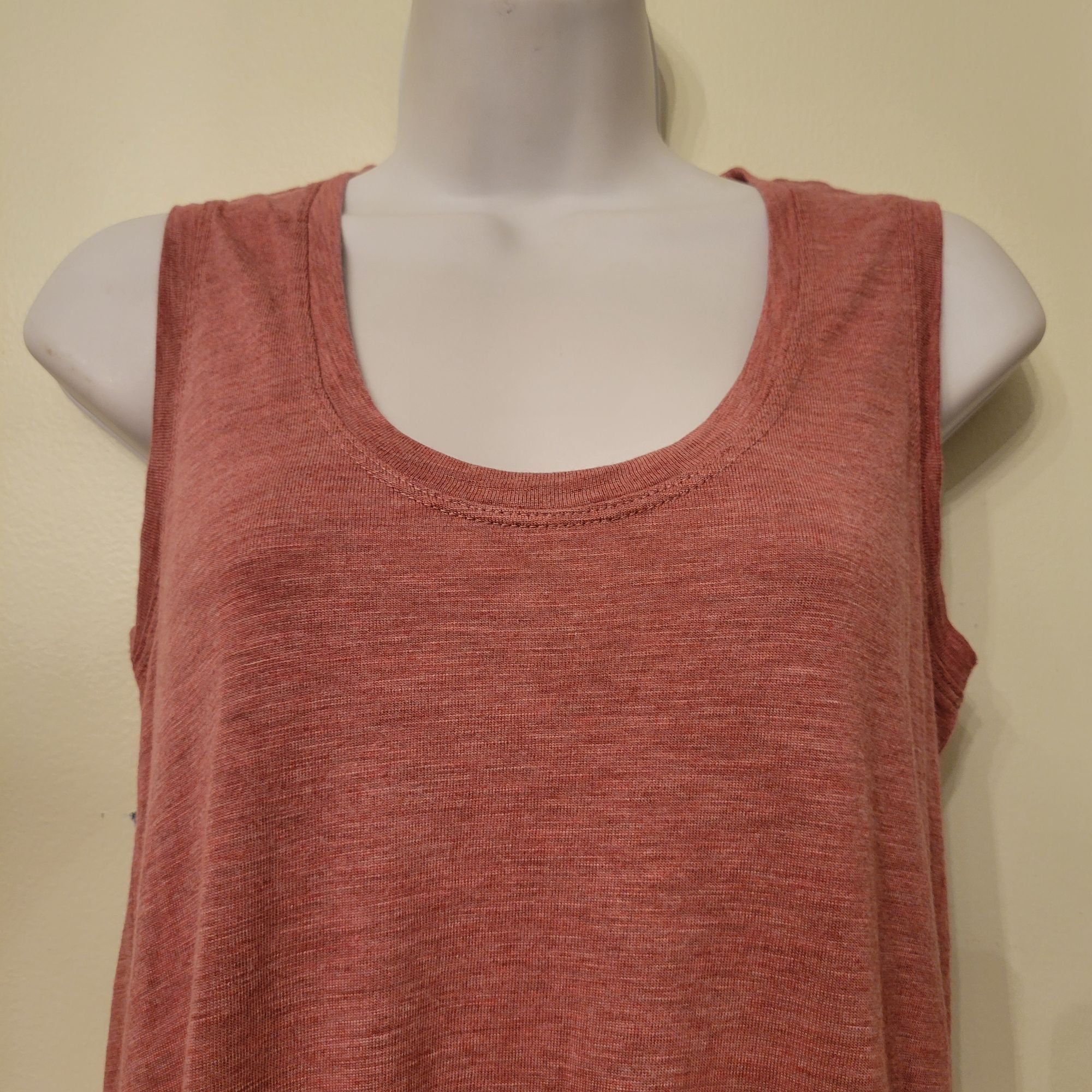 Madewell Madewell S T Shirt Dress Sleeveless Heather Pink Knit Hi Low Size S / US 4 / IT 40 - 2 Thumbnail