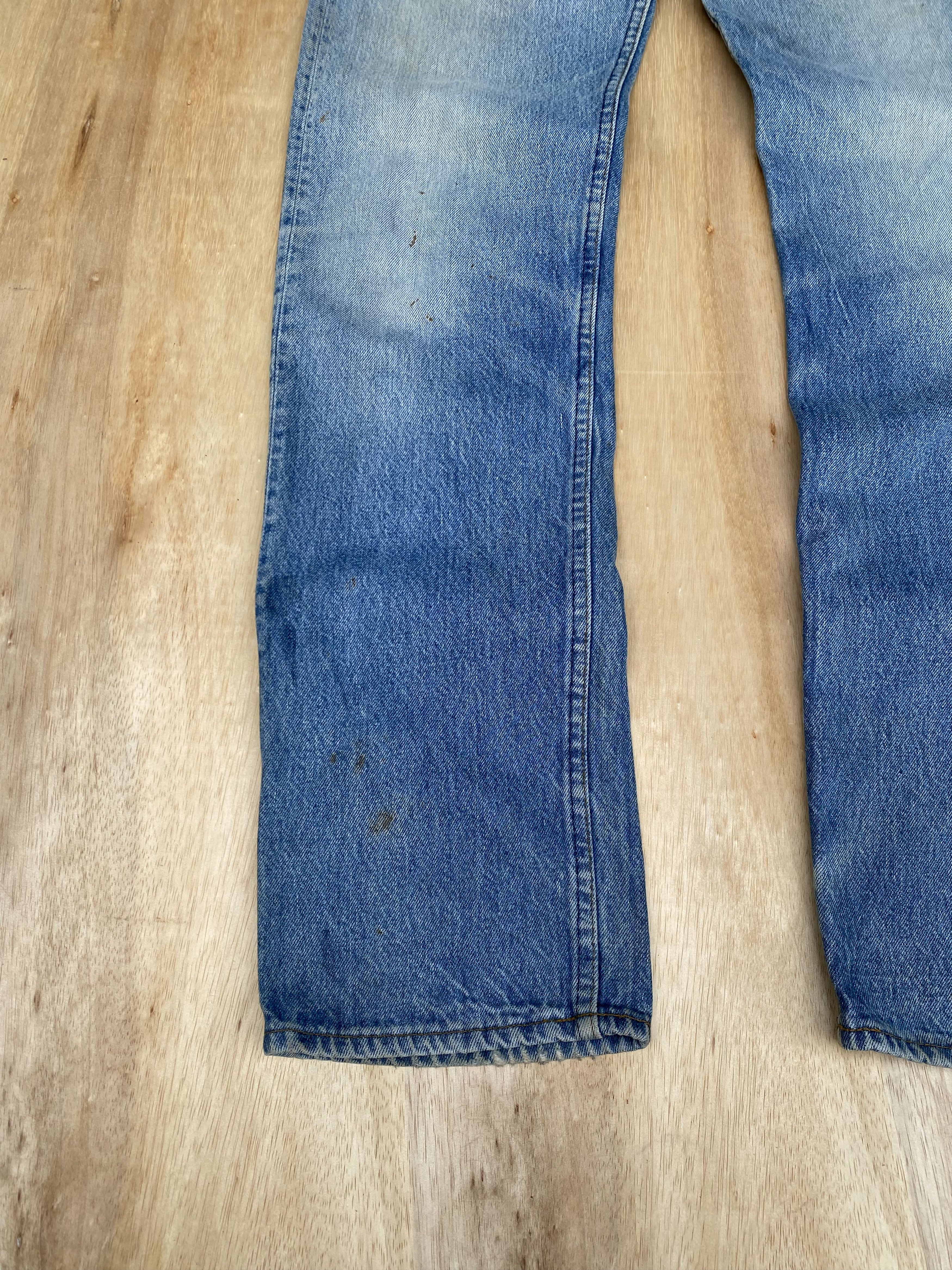 Levi's × Vintage Vintage 70s Levis 501 Single R Distressed dirty stonewash Size US 32 / EU 48 - 4 Thumbnail