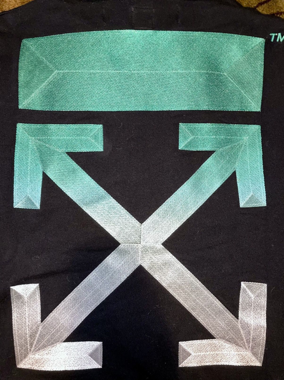 Dover Street Market × Off-White OFF-WHITE DOVER STREET MARKET HOODIE Black Green Medium New Size US M / EU 48-50 / 2 - 2 Thumbnail