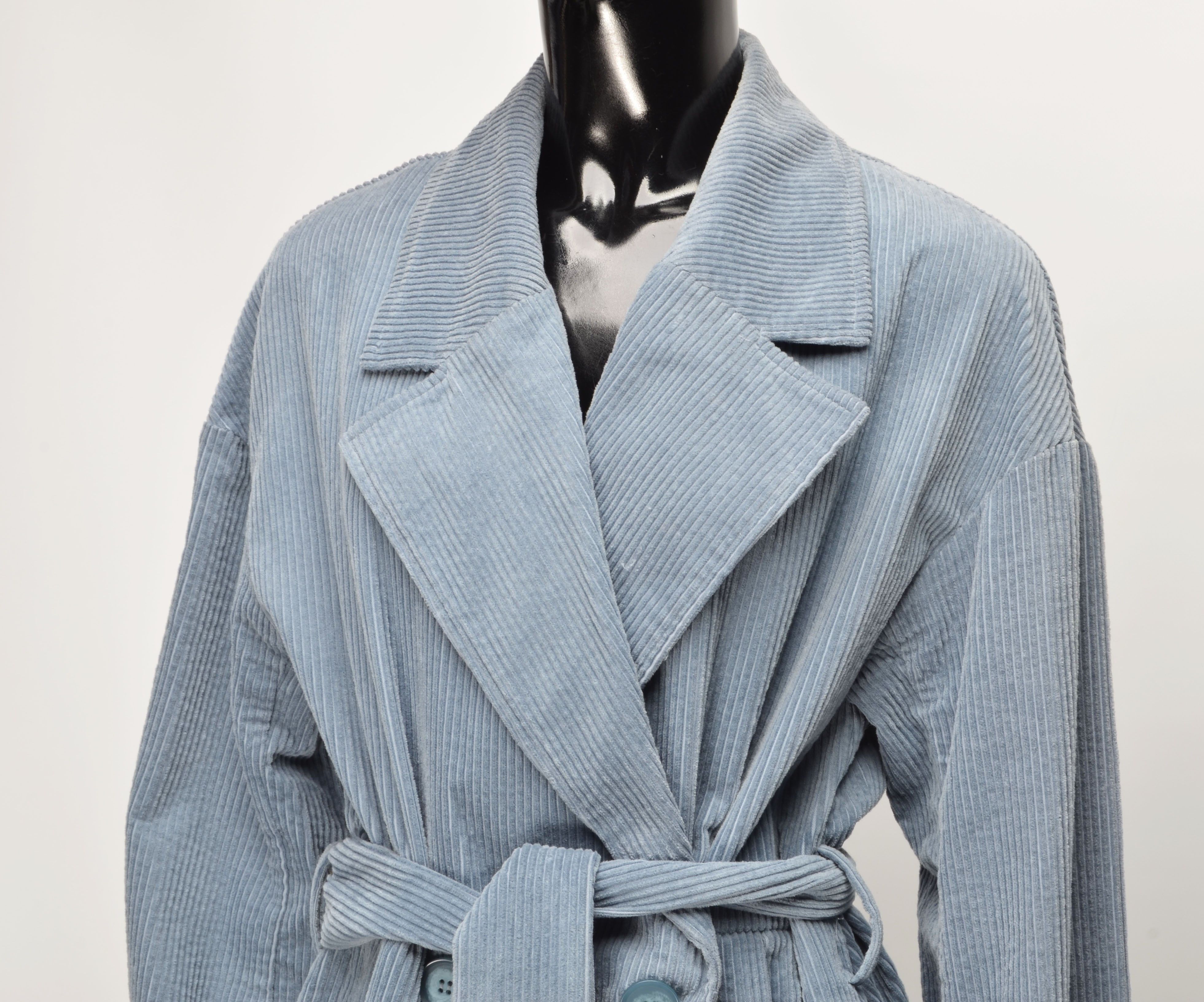BIMBA Y LOLA Bimba Y Lola Coquette Oversized Belted Corduroy Trench Coat Size M / US 6-8 / IT 42-44 - 2 Thumbnail