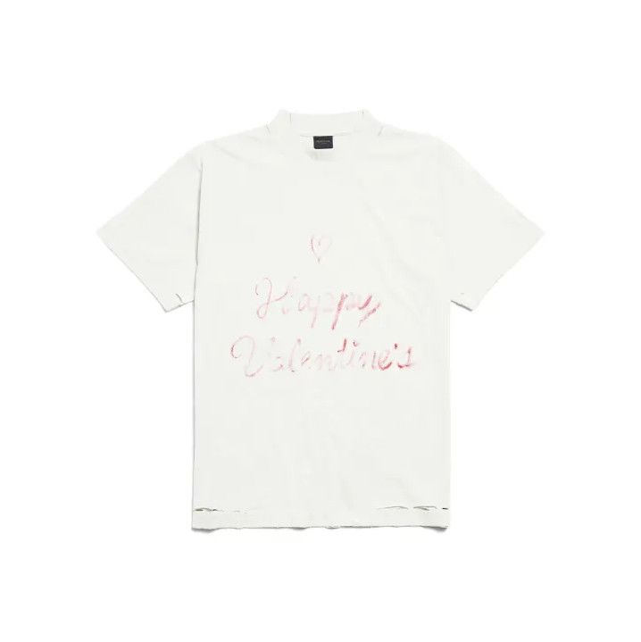 Balenciaga Balenciaga Valentine's Day Logo T-Shirt Size US S / EU 44-46 / 1 - 1 Thumbnail