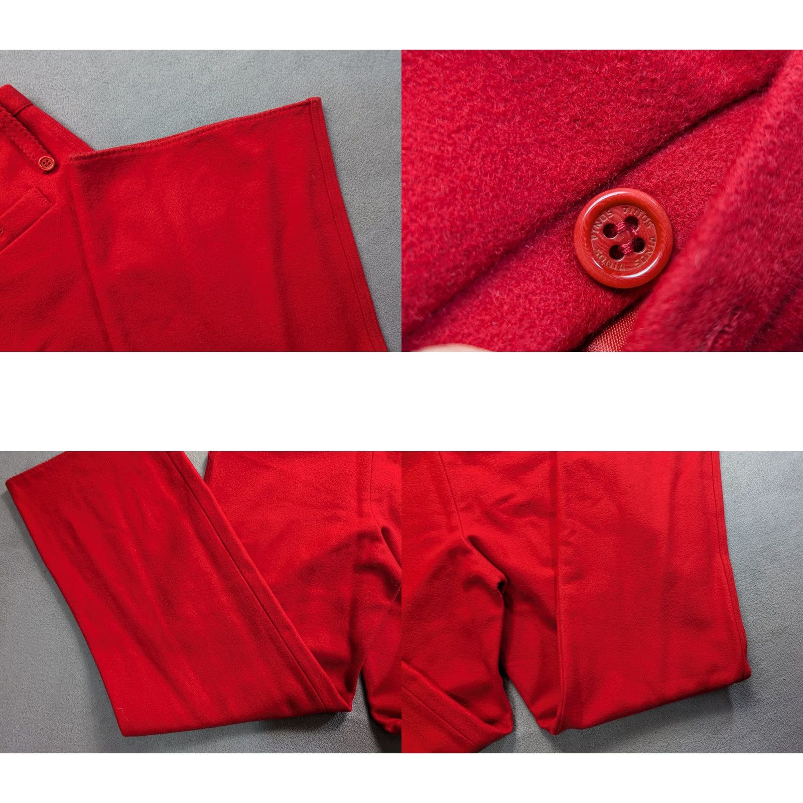 Vintage Sonia Rykiel Wool Pants US 10 Red Dress Pants Women 10 Wool Size 32" / US 10 / IT 46 - 10 Thumbnail