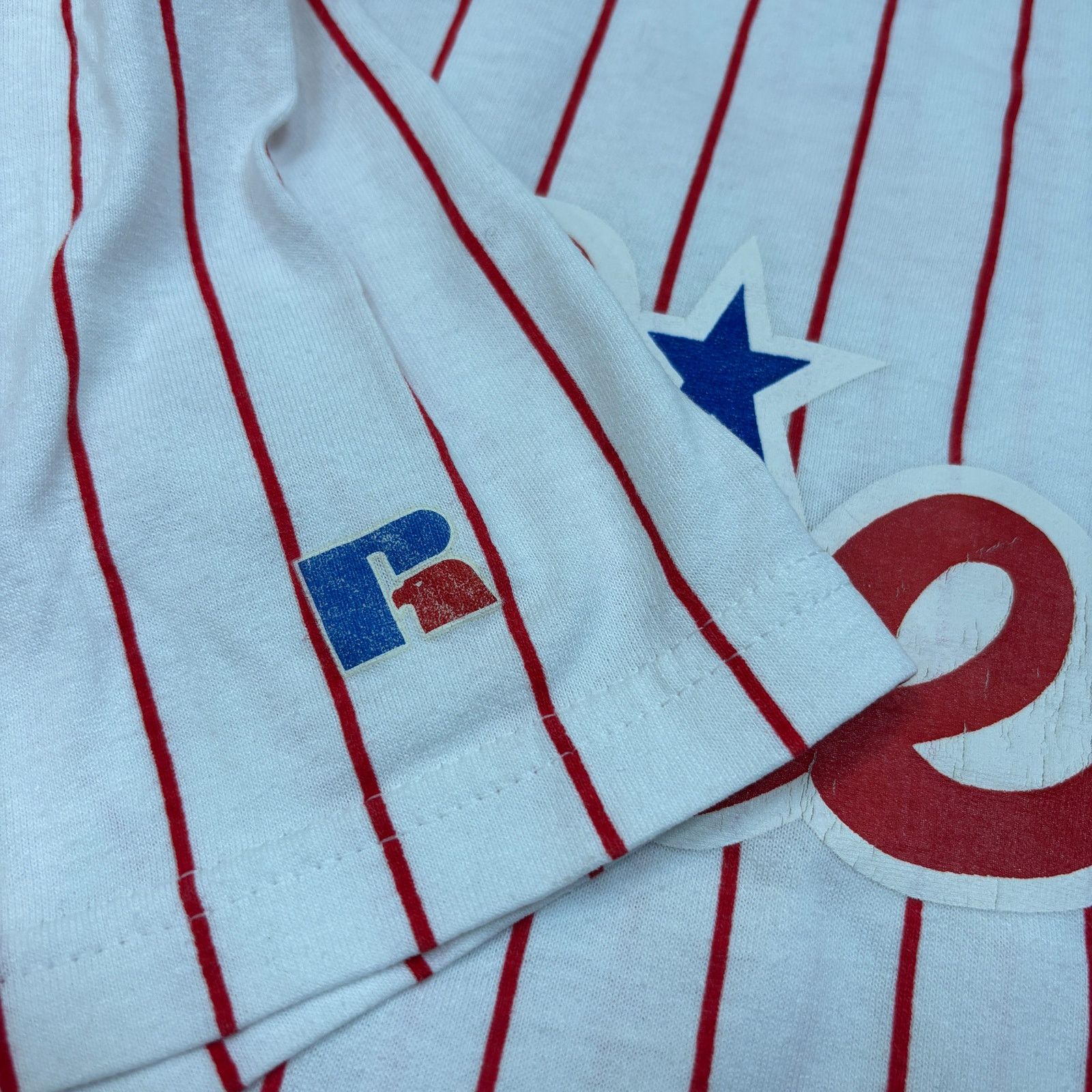 MLB × Russell Athletic × Vintage VTG 90s Philadelphia Phillies Goss 35 Stripe Jersey Shirt XL Size US XL / EU 56 / 4 - 9 Thumbnail