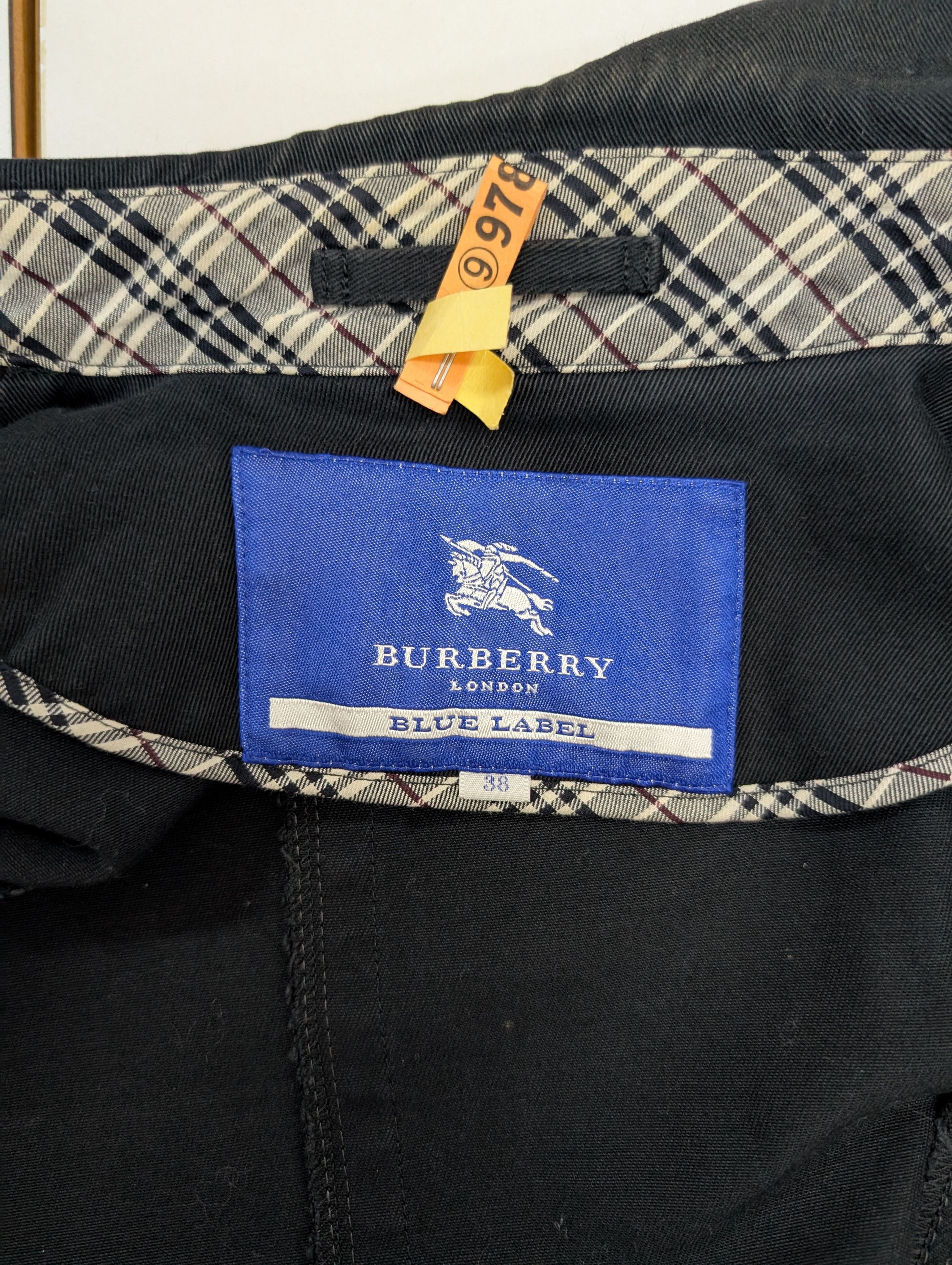 Burberry Black Cotton Mid-Length Jacket Size S / US 4 / IT 40 - 7 Thumbnail