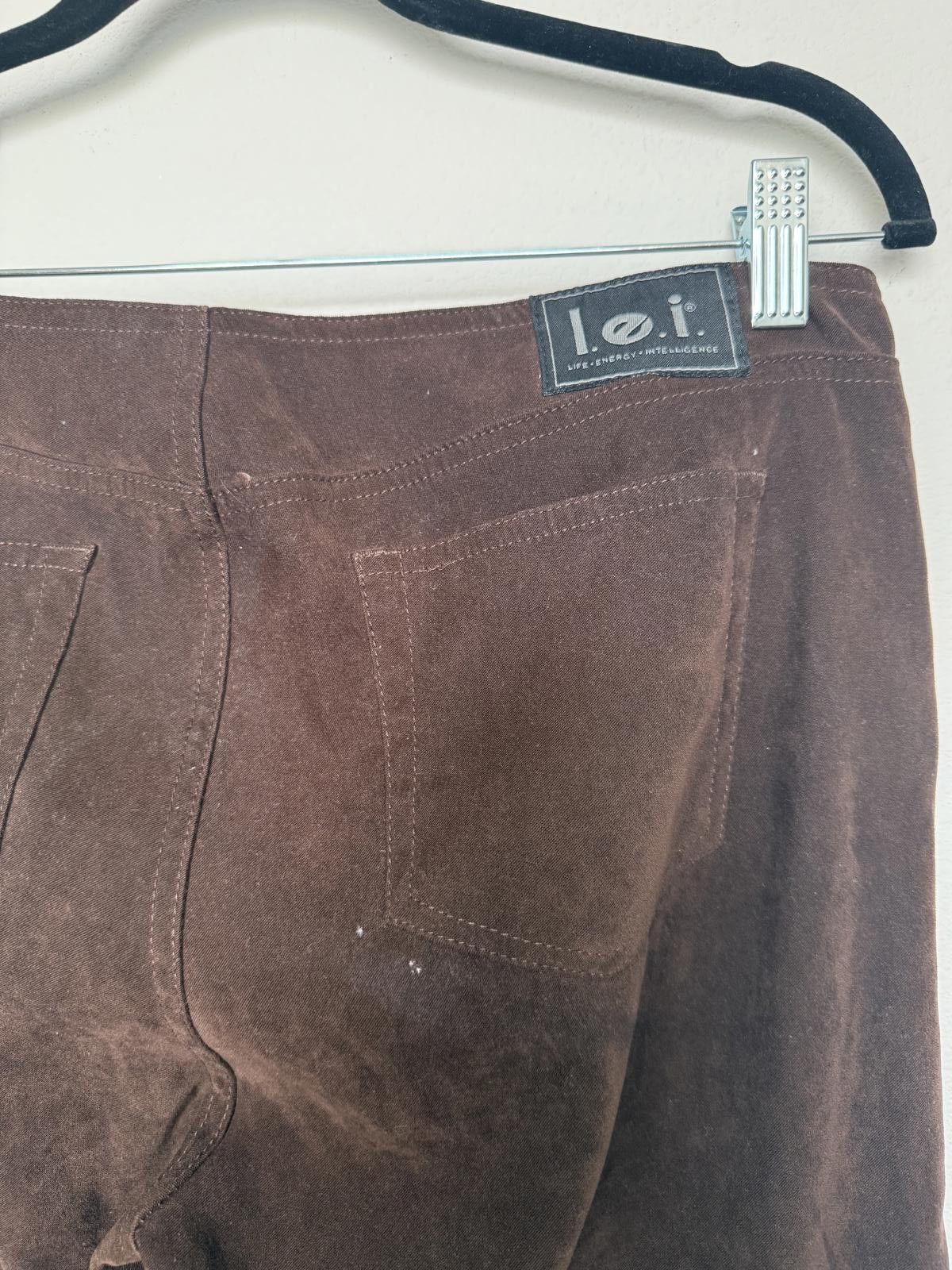 L.E.I. Vintage Y2K Low Rider LEI Brown Flared Pants Size 32" / US 10 / IT 46 - 2 Thumbnail