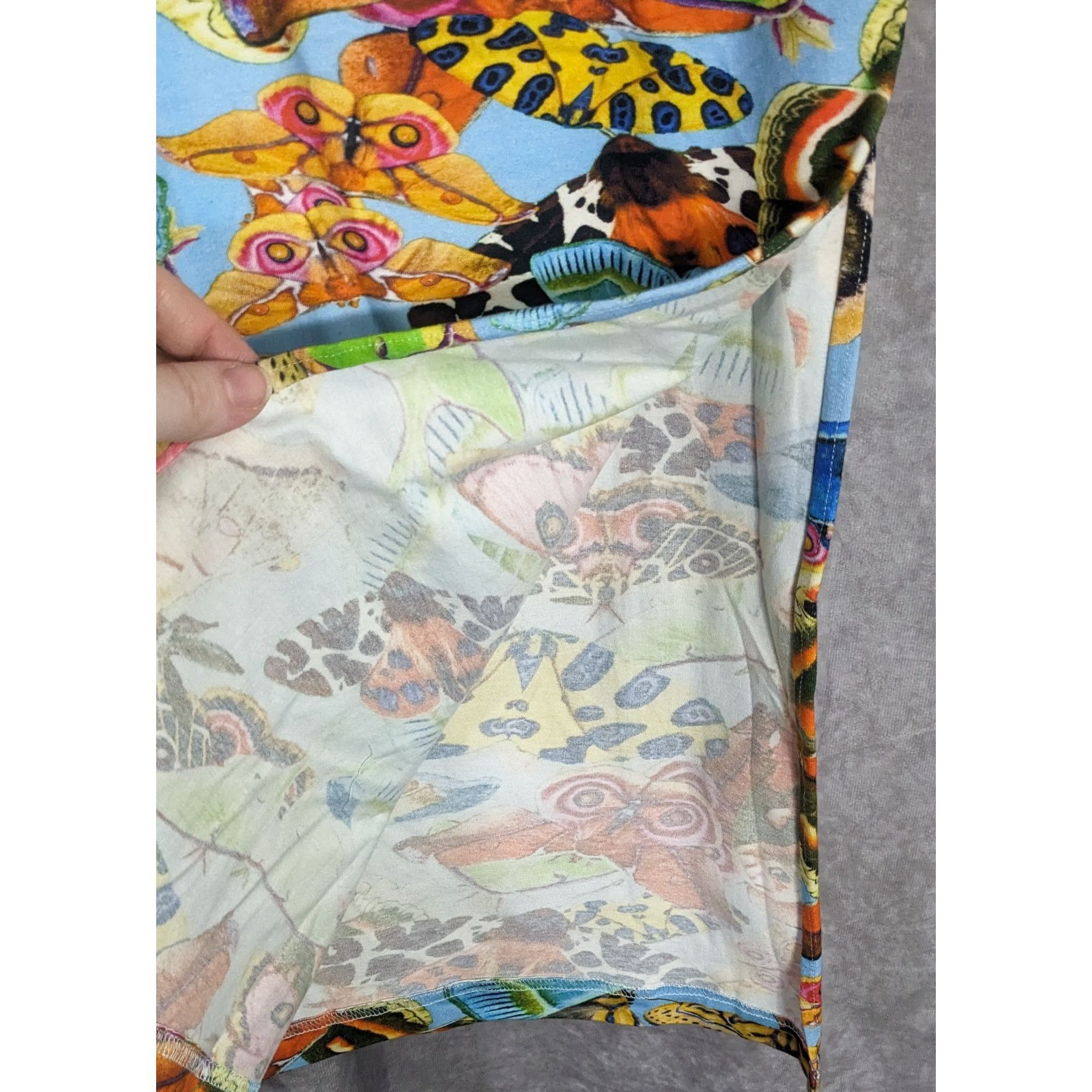 Other Summer Festival Abacaxi Womens Large Butterfly Print Tube Dr Size L / US 10 / IT 46 - 10 Thumbnail