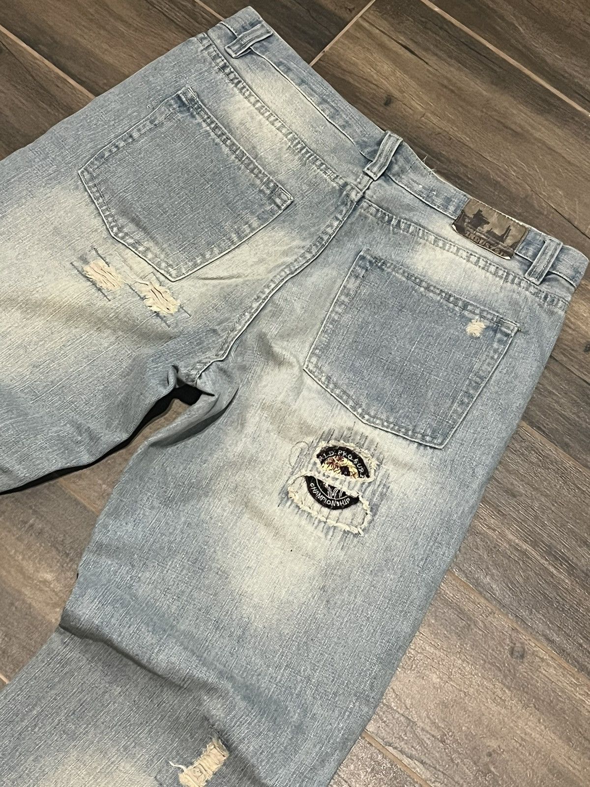 Hysteric Glamour × If Six Was Nine × Le Grande Bleu (L.G.B.) 2000 s flared distress japan denim pants y2k style Size US 33 - 5 Thumbnail