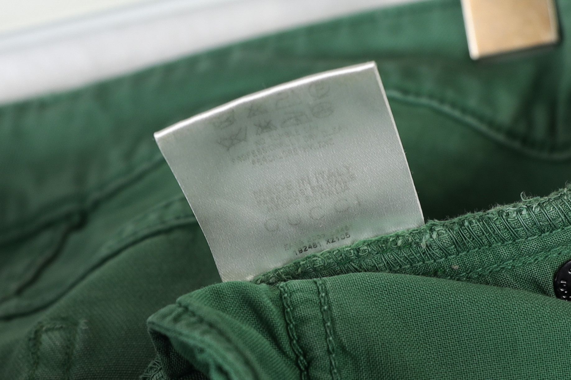 Gucci Womens Gucci Logo Green Denim Jeans Pants Y2K Size 28" / US 6 / IT 42 - 8 Thumbnail