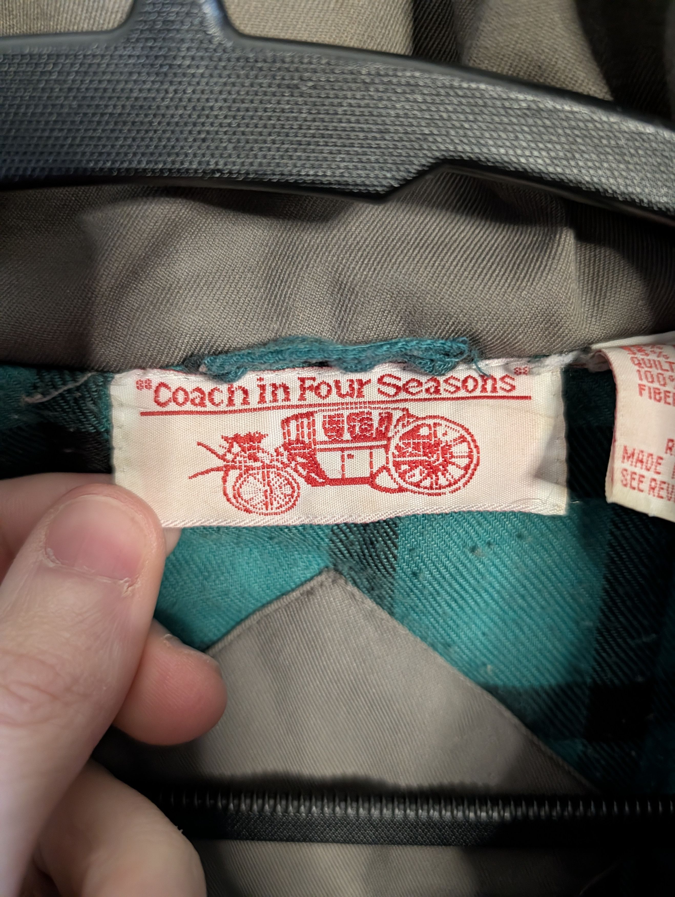 Other COACH IN FOUR SEASONS Vtg flannel lined zip-up vest Size US M / EU 48-50 / 2 - 10 Thumbnail
