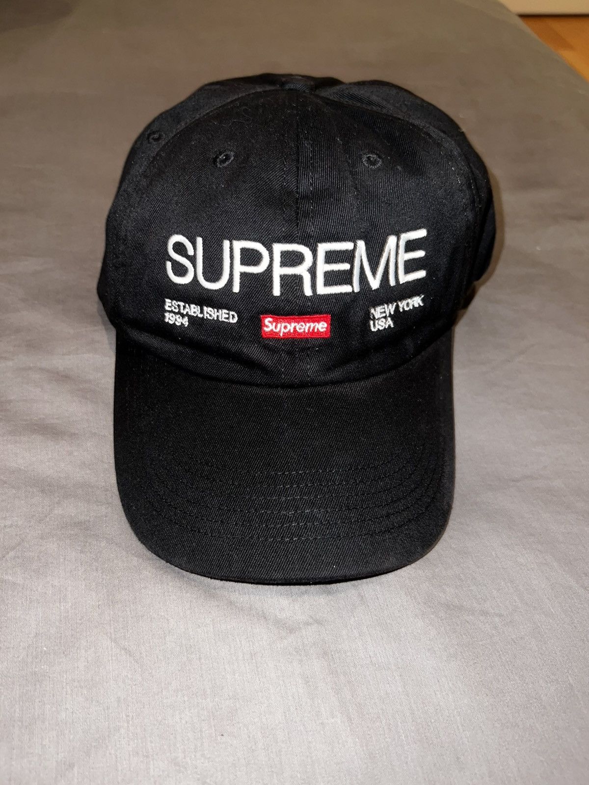 Supreme Supreme Est. 1994 6 Panel Cap Black Size ONE SIZE - 3 Thumbnail