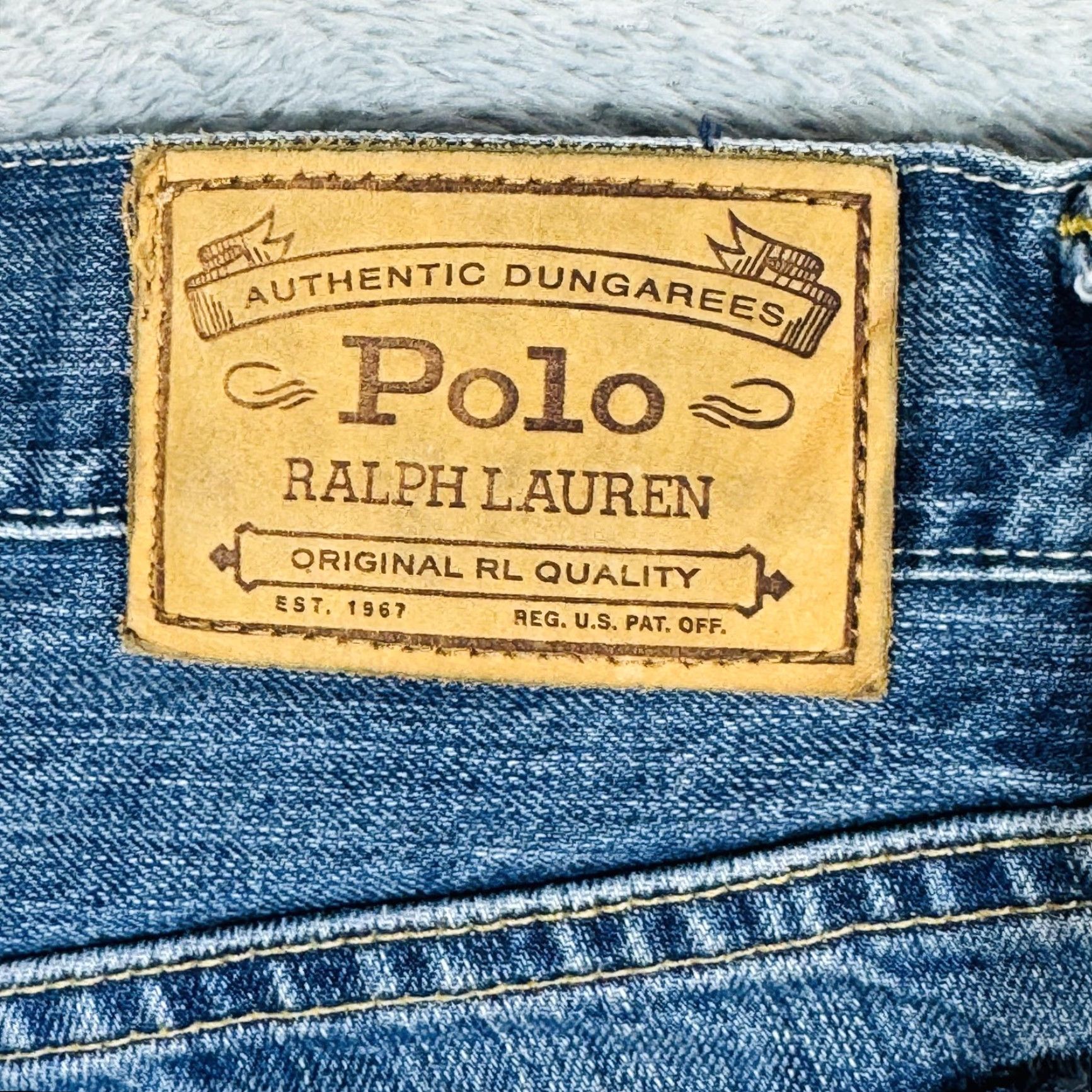 Polo Ralph Lauren Polo Ralph Lauren Jeans 34x30 Thompson Relaxed Straight Denim Blue Medium Wash Mens Size US S / EU 44-46 / 1 - 7 Thumbnail