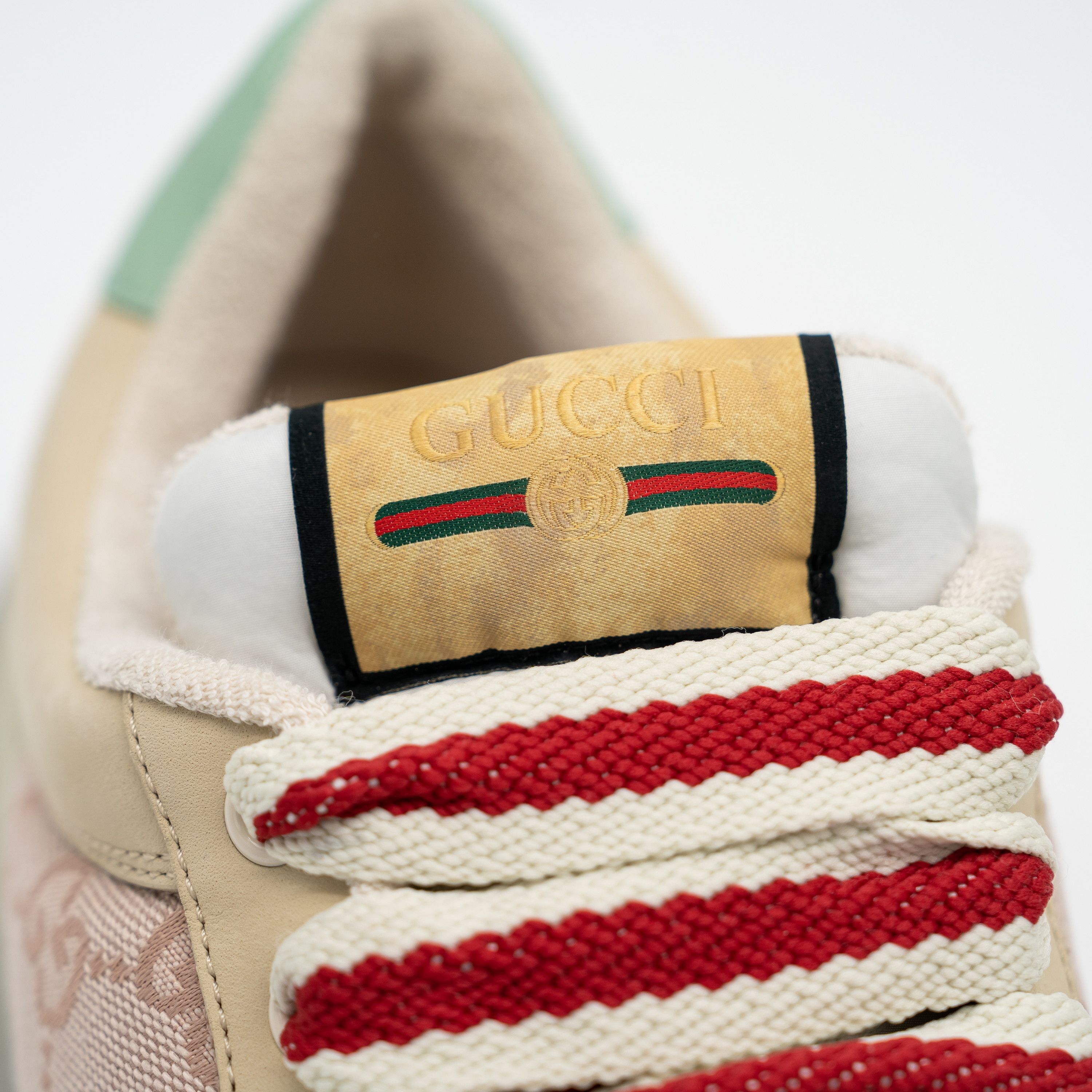 Gucci 9us Gucci Double Screener GG Monogram Beige Pink Sneakers Size US 9 / IT 39 - 8 Thumbnail