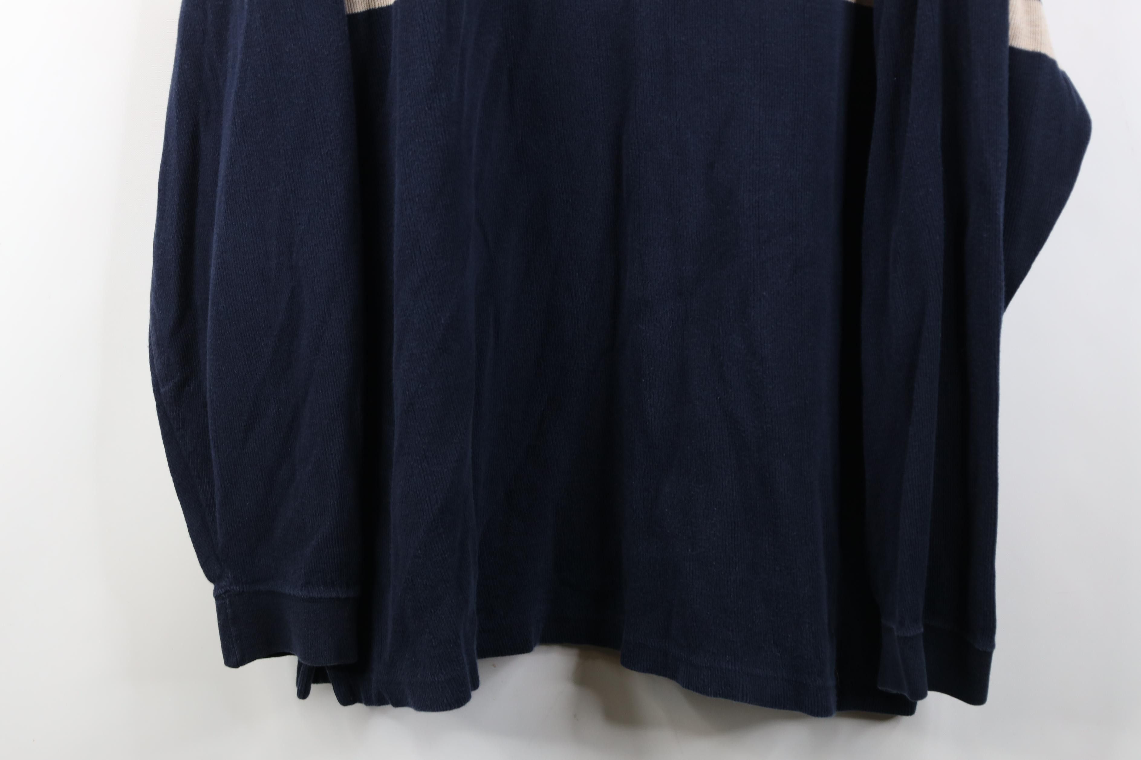 Vintage Vintage 90s Streetwear Block Ribbed Knit Long Sleeve Polo Size US XL / EU 56 / 4 - 3 Thumbnail