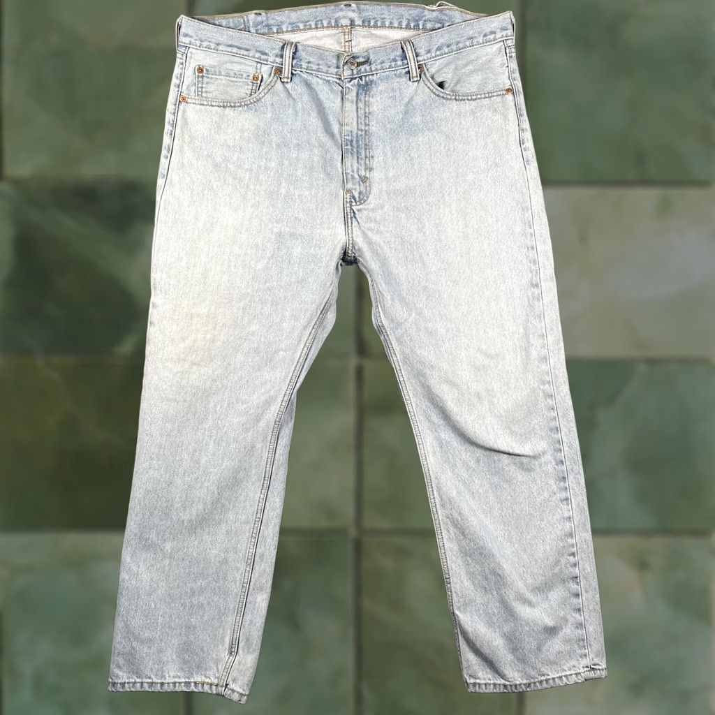Levi's Levi's 505 Jeans Mens 41x30 Light Wash Blue Straight Regular Fit Denim Jeans Size US 42 / EU 58 - 1 Thumbnail