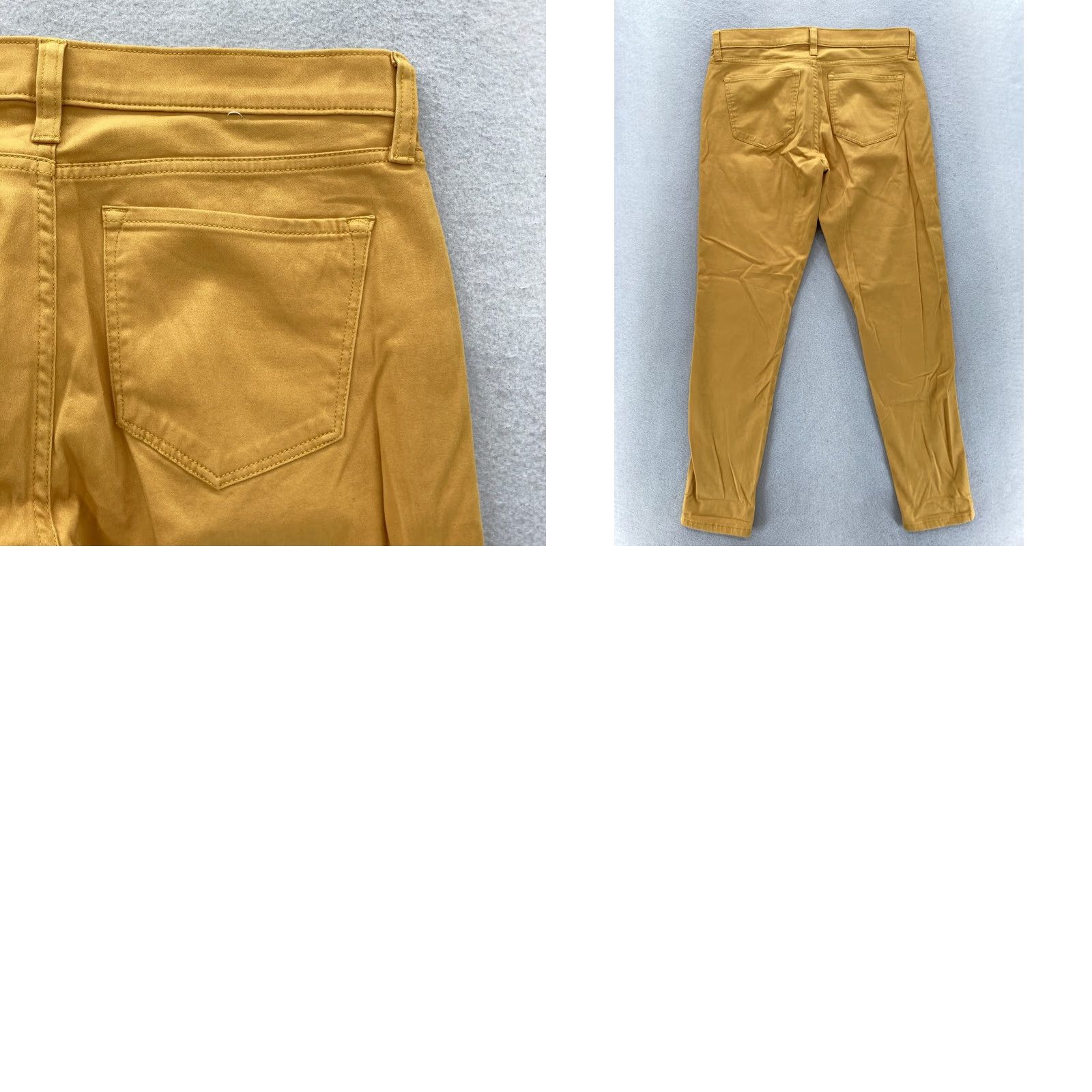 Banana Republic Banana Republic Skinny Ankle Pants Women's 28/6 Yellow Brushed Twill Stretch NWT Size 30" / US 8 / IT 44 - 9 Thumbnail
