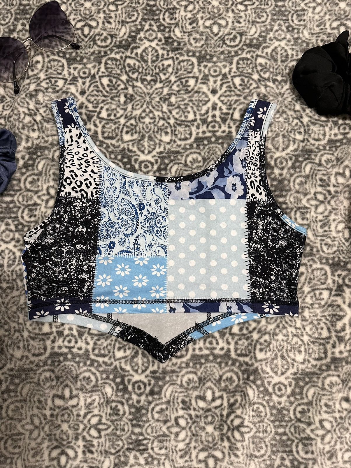 Other Romwe Blue Patchwork Size M Size M / US 6-8 / IT 42-44 - 3 Thumbnail