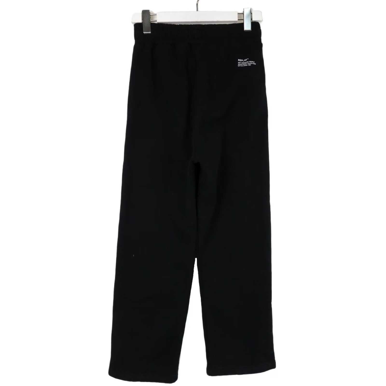 Replay REPLAY W8080 Trousers Women's XXS Elastic Waist Black Wide Leg Sweatpants Size 24" / US 00 / IT 34 - 2 Thumbnail