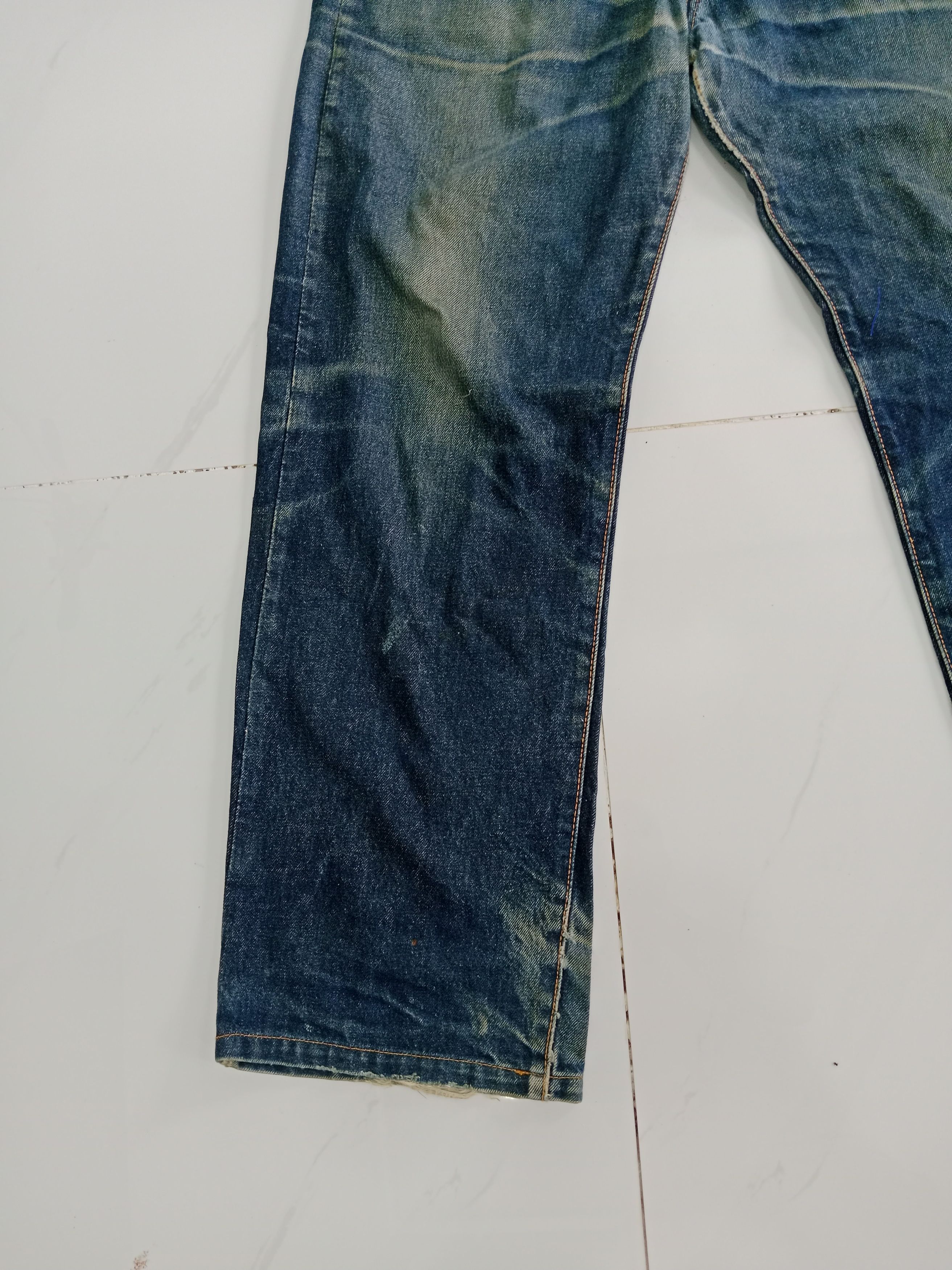 Evisu Vintage Evisu Distressed Jeans Japanese Brand Size US 33 - 7 Thumbnail
