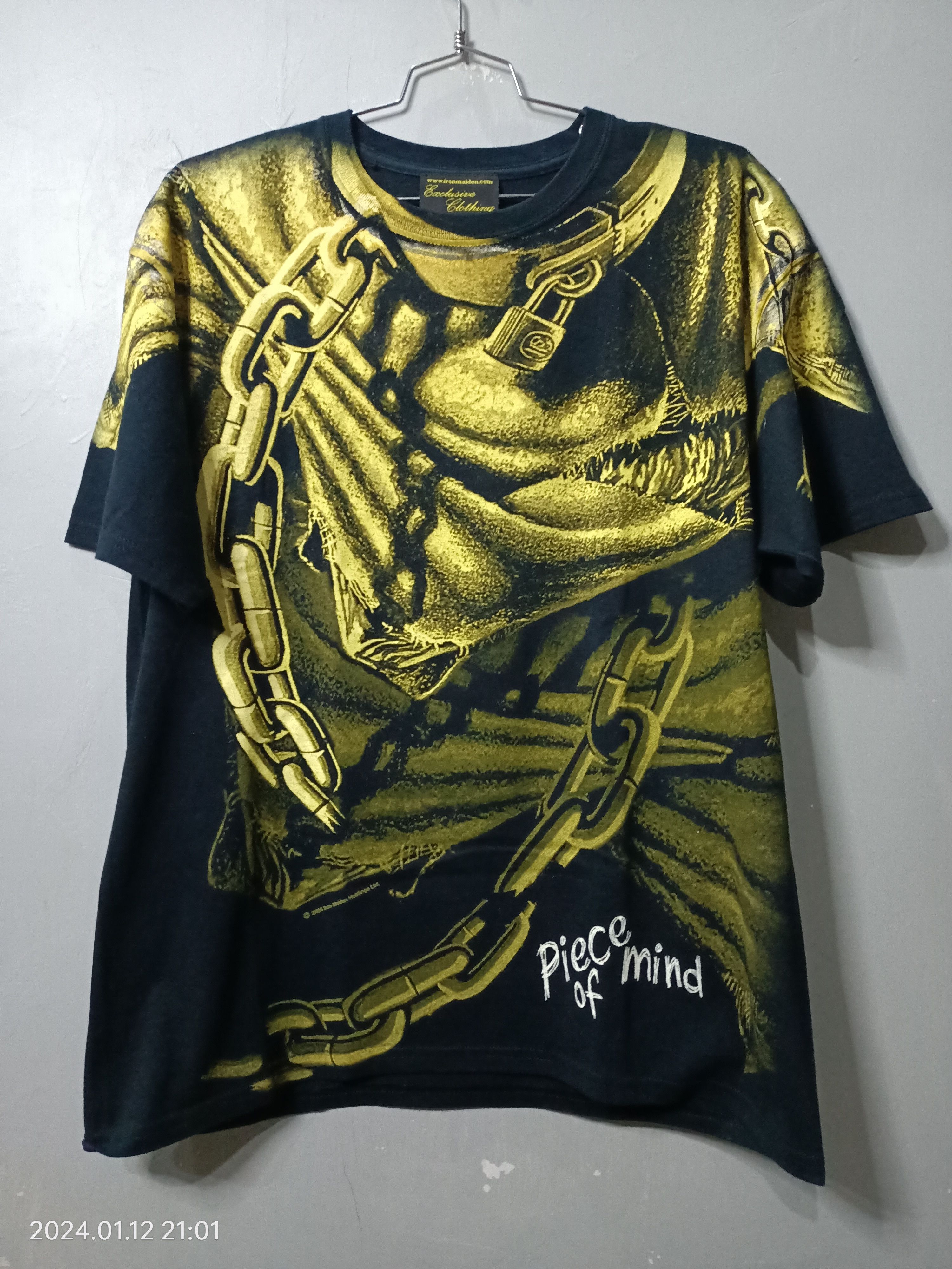 Vintage All Over Print Iron Maiden Piece Of Mind t-shirt