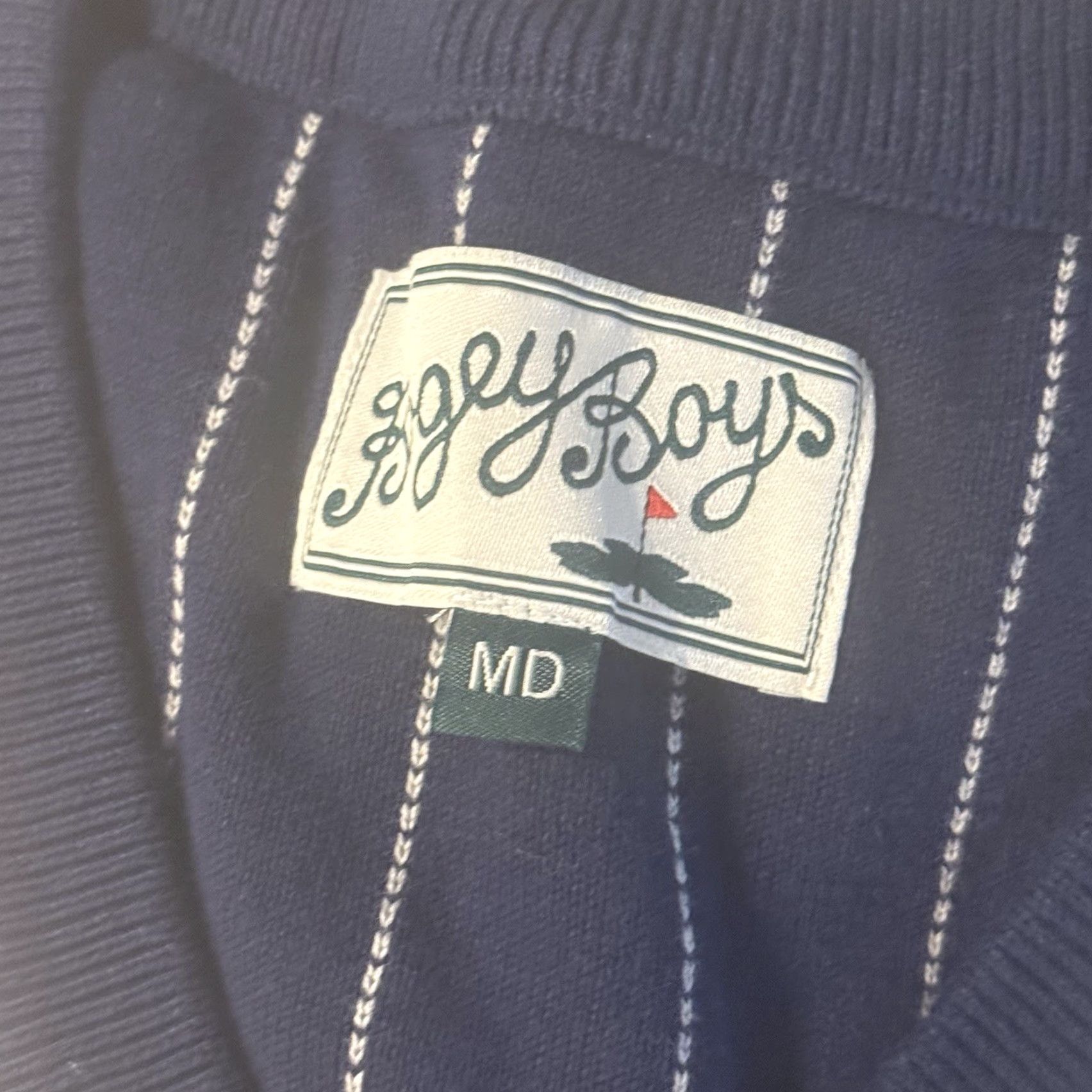 Vintage Bogey Boys Sweater Vest Mens M Gray Navy Pinstripe Golf NWOT Size US M / EU 48-50 / 2 - 6 Thumbnail
