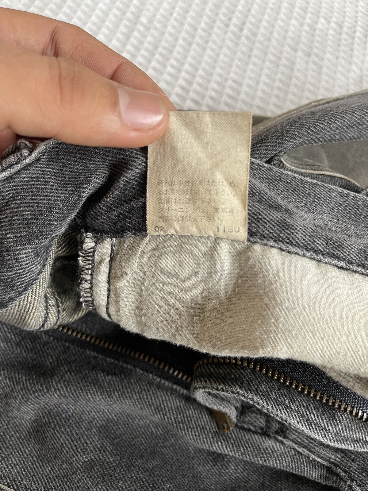 PPFM Vintage’90s🔥PPFM🔥Double Knee Leather Part CowHide Jeans Size US 31 - 20 Thumbnail