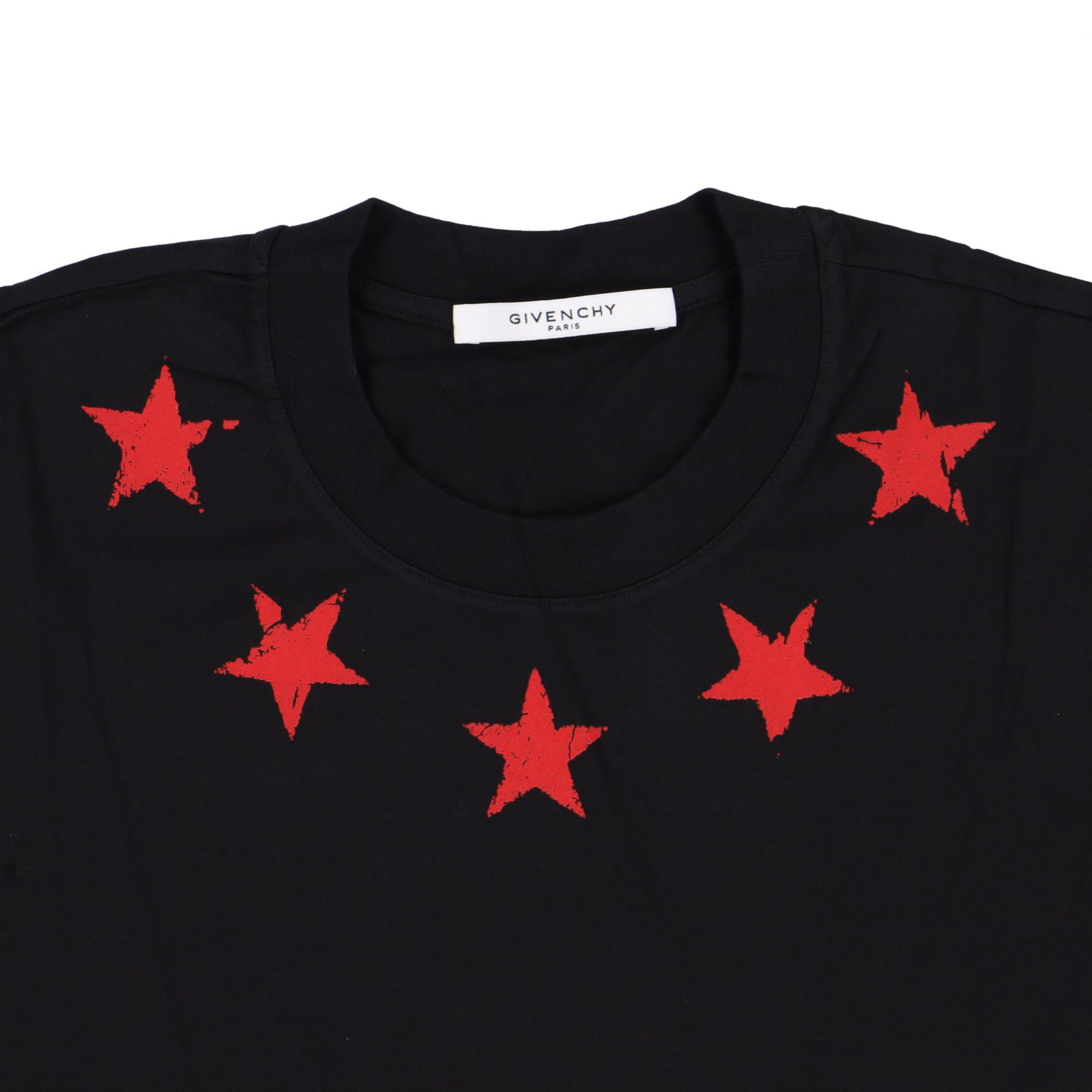 Givenchy Black and Red Cracked Stars Oversized T-Shirt Size US L / EU 52-54 / 3 - 5 Thumbnail