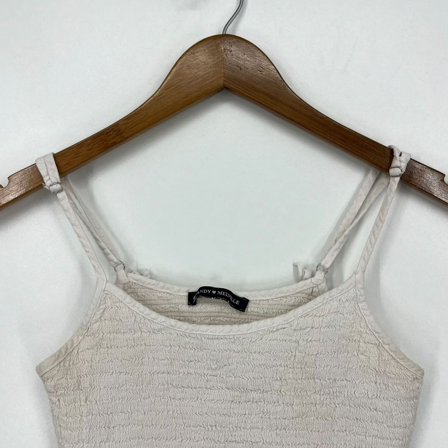 Brandy Melville Brandy Melville Cropped Tank Top Women's One Size White Ruffled Strappy Size ONE SIZE - 2 Thumbnail