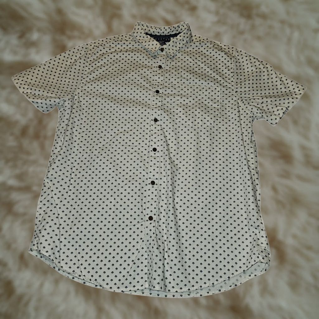 Vintage Cactus Button-Up Shirt Short Sleeve Men XL White AOP Casual Preppy City Shirt Size US XL / EU 56 / 4 - 1 Thumbnail
