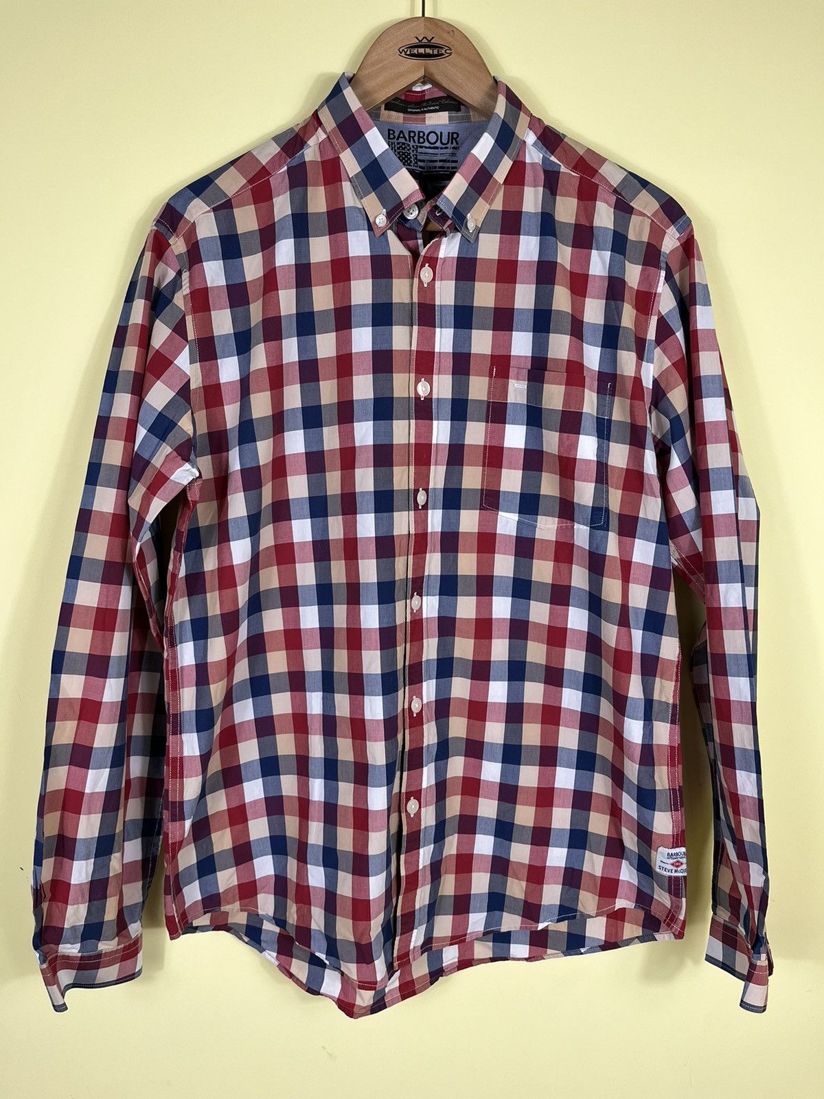 Barbour × Urban Classics Barbour international Steve McQueen checkered shirts butto Size US L / EU 52-54 / 3 - 1 Thumbnail