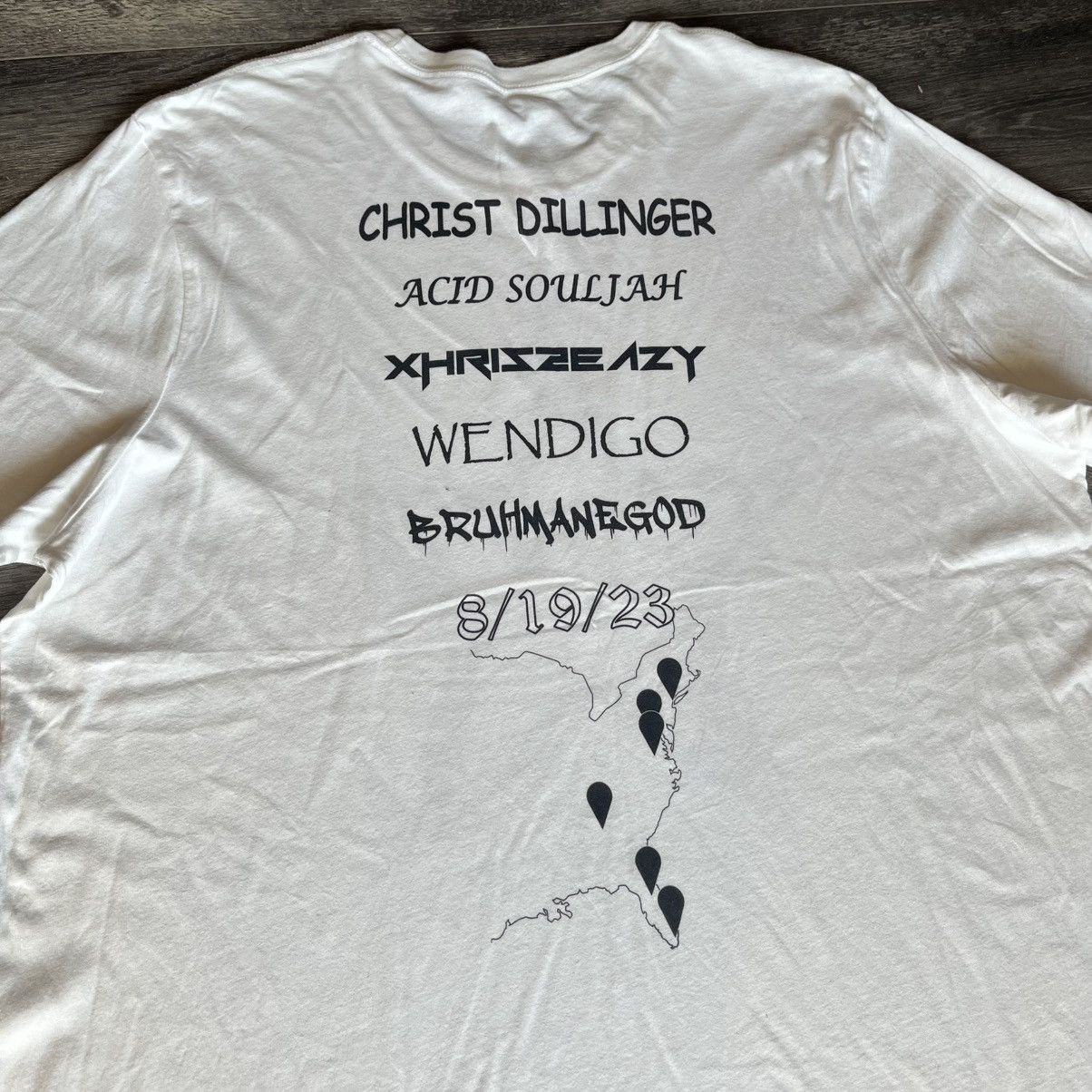 Drain Gang Lost Star Club Christ Dillinger Acid Souljah Tour Tee Shirt Size US XXL / EU 58 / 5 - 3 Thumbnail