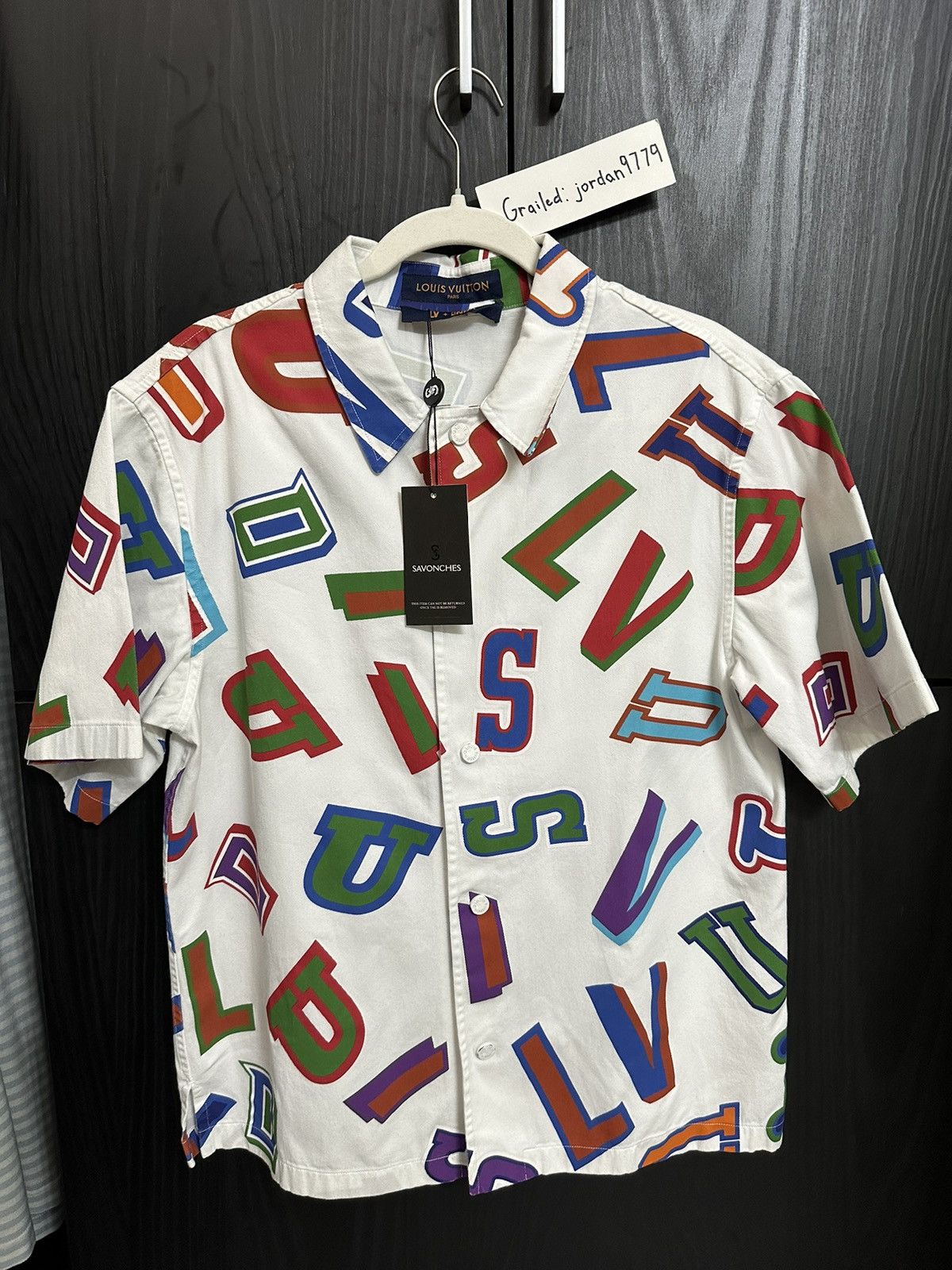 Louis Vuitton × NBA Louis Vuitton x NBA Letters Shirt Medium Size US M / EU 48-50 / 2 - 1 Thumbnail