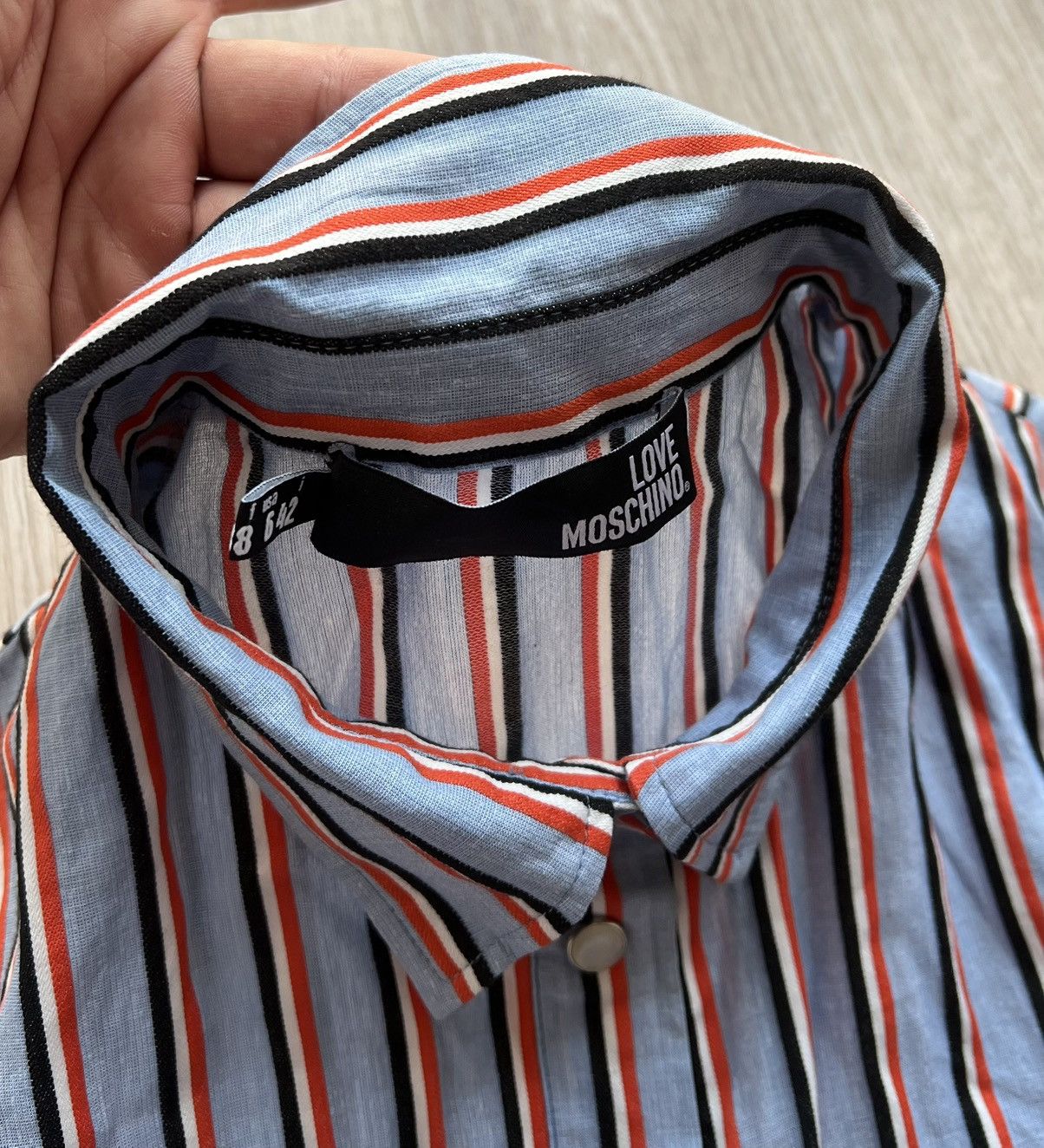 Love Moschino × Moschino Love Moschino Striped Button Up Dress Size M / US 6-8 / IT 42-44 - 14 Thumbnail