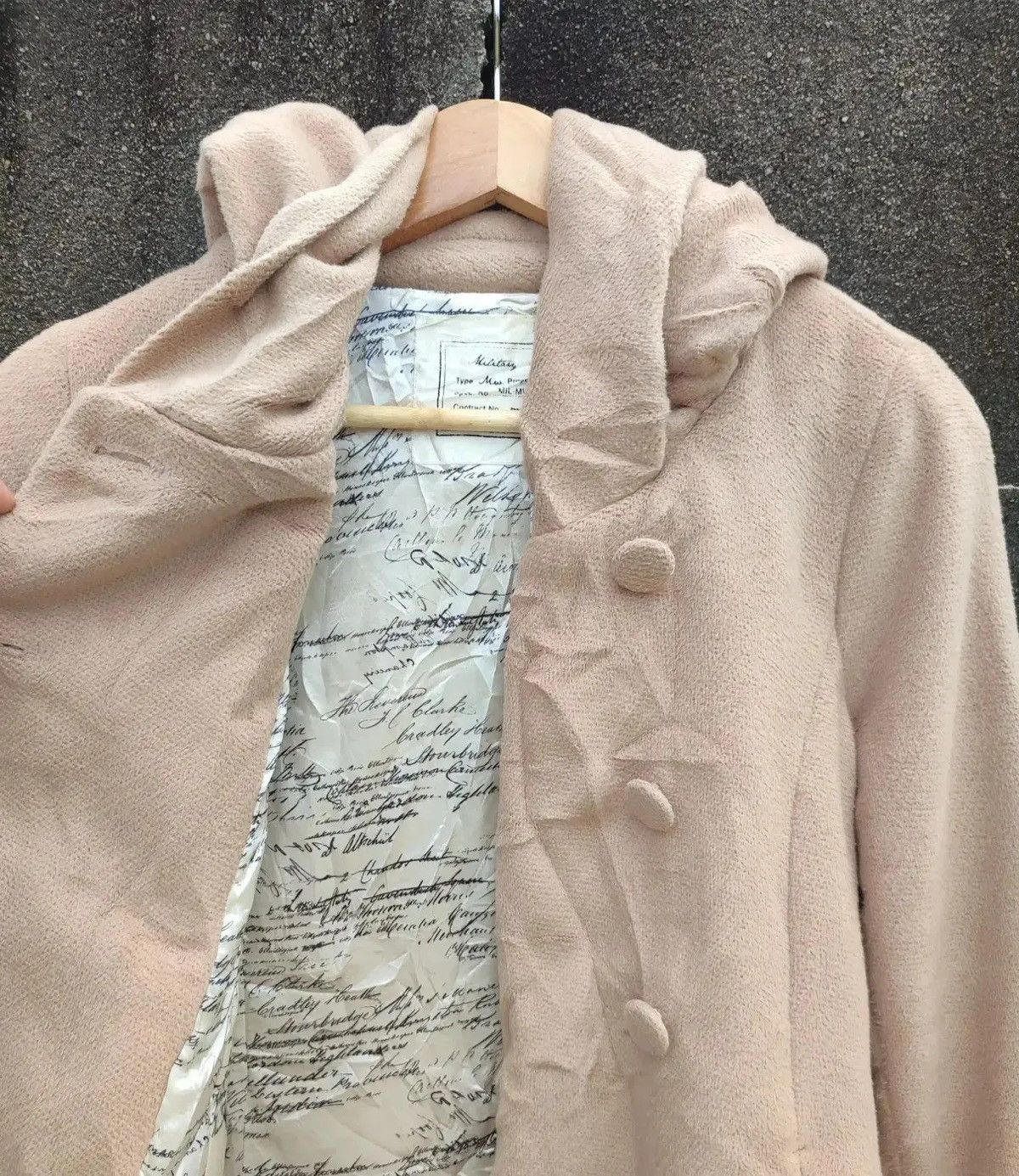 Japanese Brand Military-Inspired Beige Double-Breasted Hooded Coat (Size M) Size M / US 6-8 / IT 42-44 - 8 Thumbnail