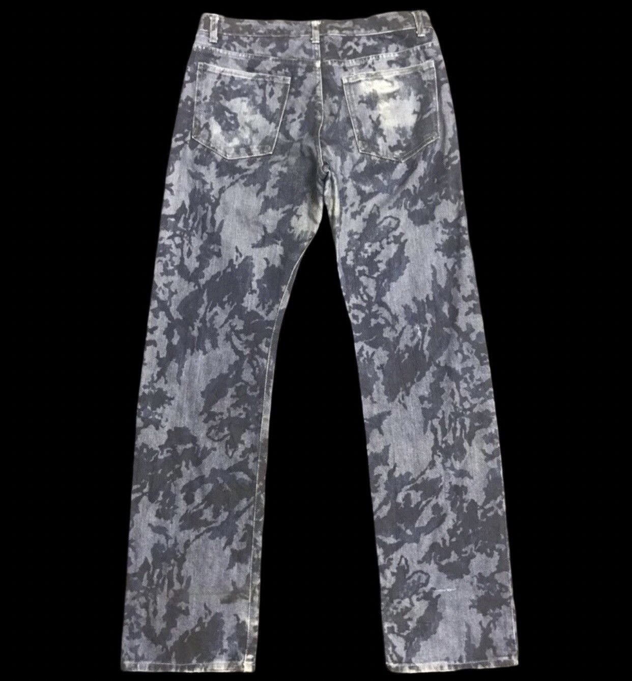 Vintage Unbrand Smoky Effect Artisanal Motive Art Jeans Size US 32 / EU 48 - 2 Thumbnail
