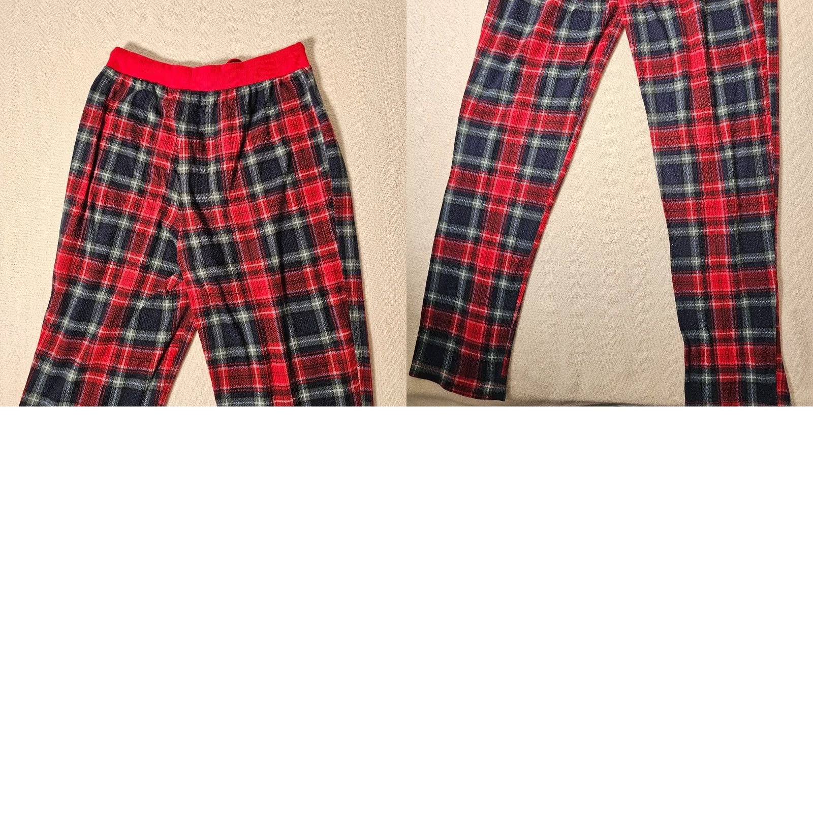 Eddie Bauer Eddie Bauer Lounge Pants Mens Medium Red Plaid Drawstring Waist Pockets Lounge Set Casual Comfort Size US 31 - 8 Thumbnail