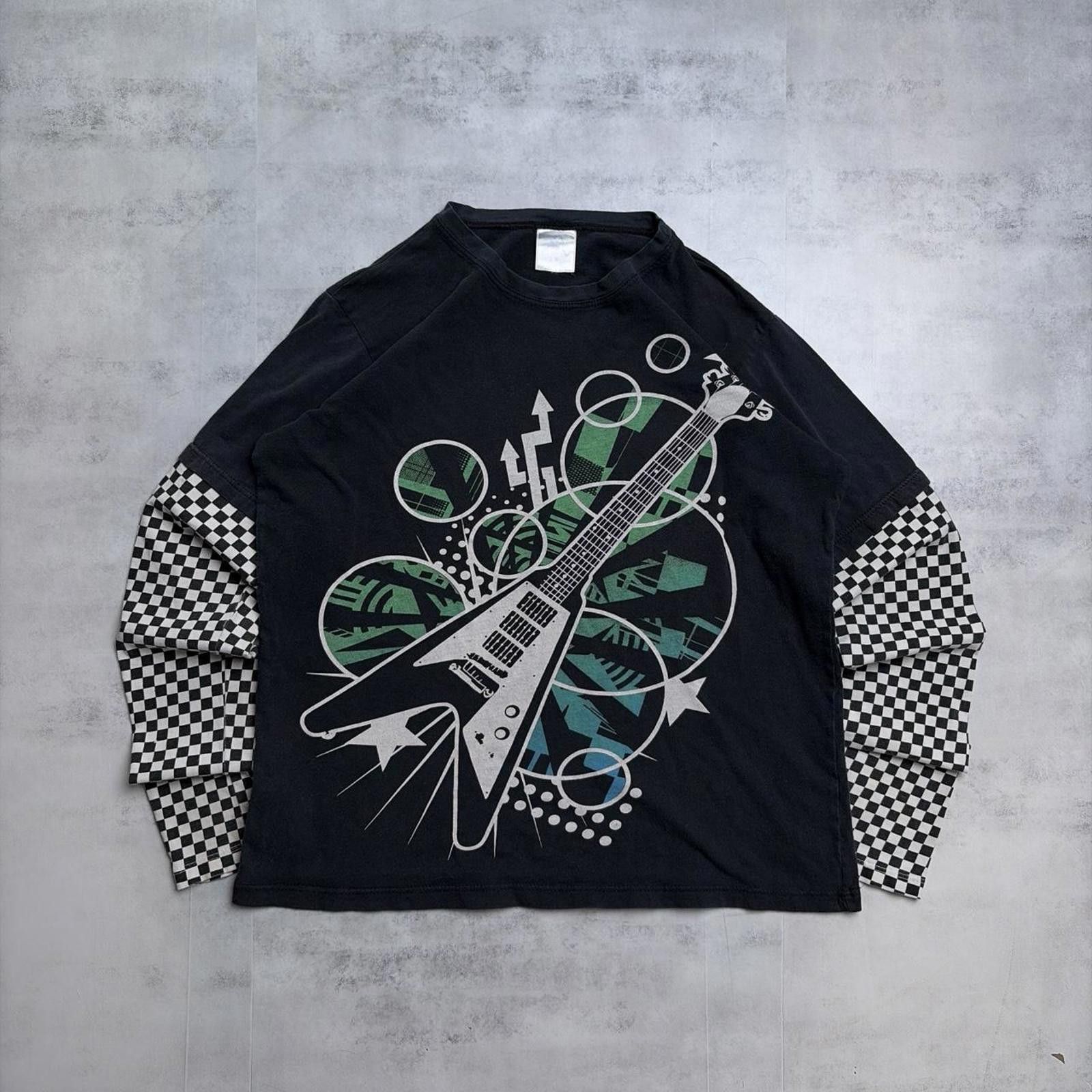 Other Y2K Rock & Roll Grunge Gothic Striped Long Sleeve Shirt Size XS / US 0-2 / IT 36-38 - 1 Thumbnail