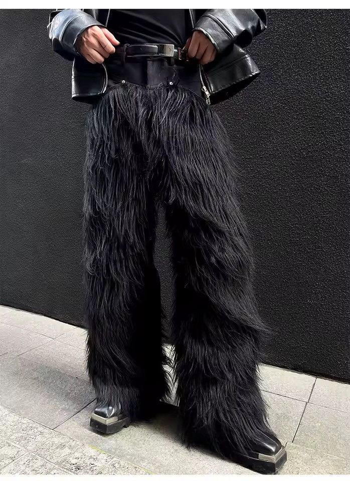 Other Designer Loose Streetwear Furry Pants Size US 32 / EU 48 - 4 Thumbnail