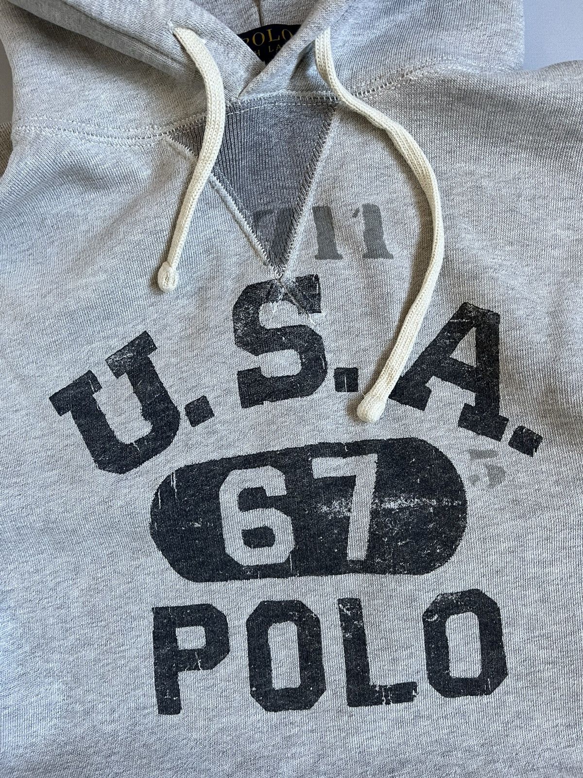 Polo Ralph Lauren Vintage Polo Ralph Lauren USA 67 Big Logo Grey Hoodie Size US M / EU 48-50 / 2 - 3 Thumbnail