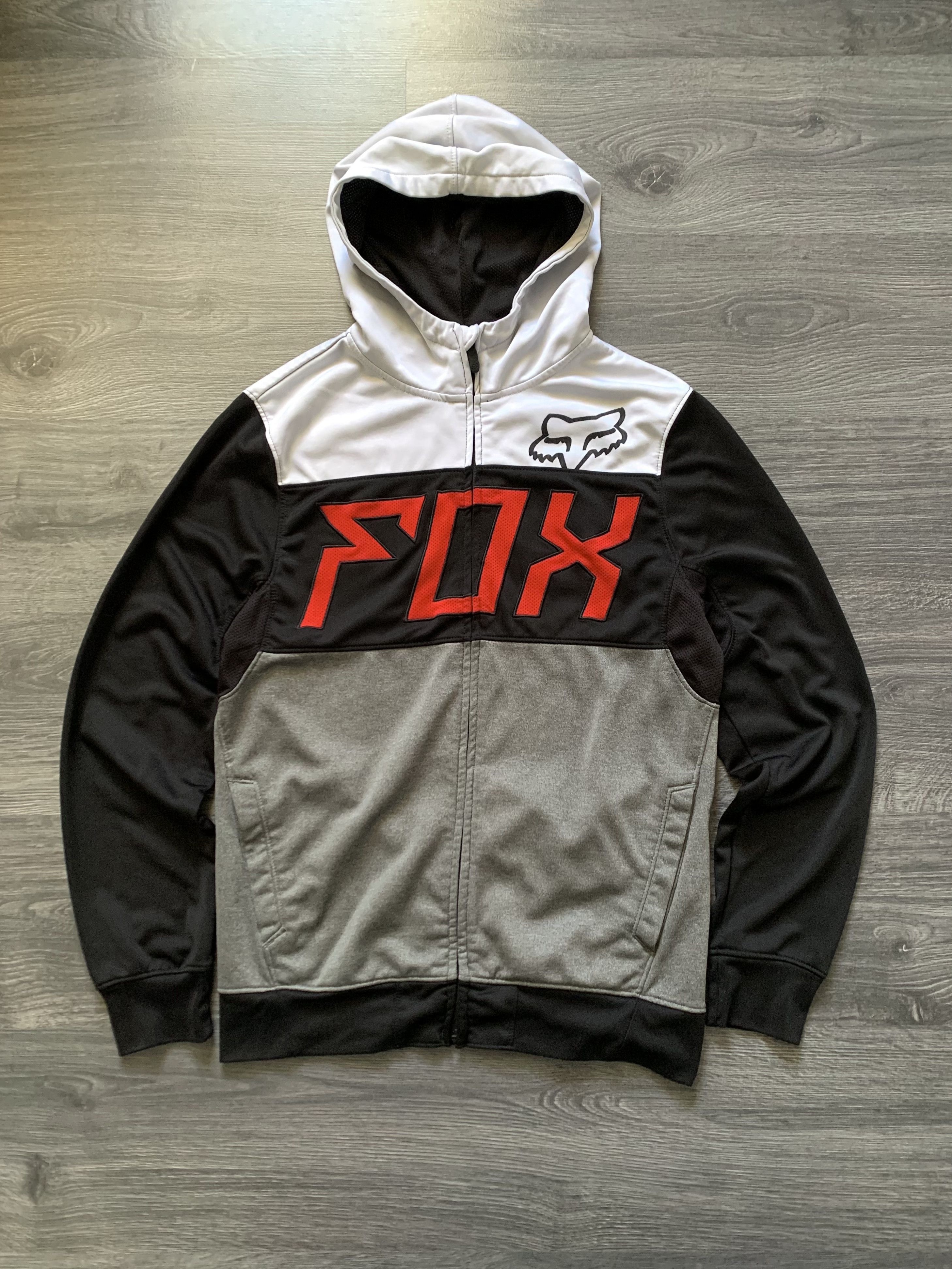 Fox Racing Streetwear Vintage Vintage Y2K FOX Racing Zip Up Hoodie Moto Grailed