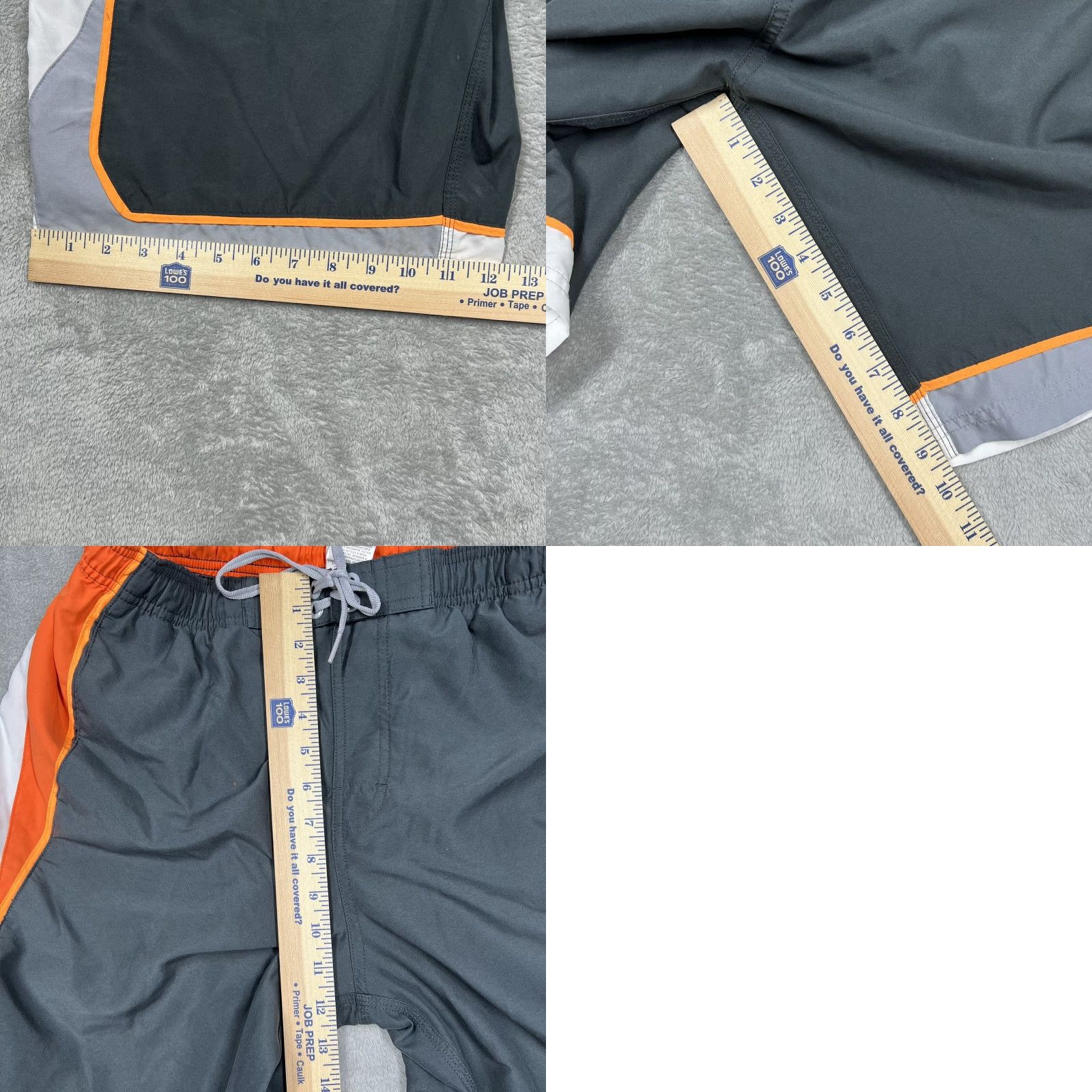 Nike Nike Mens Swim Trunks Regular Size M Gray Orange Beach Beach Surf Shorts 100% Polyester Size US 31 - 10 Thumbnail